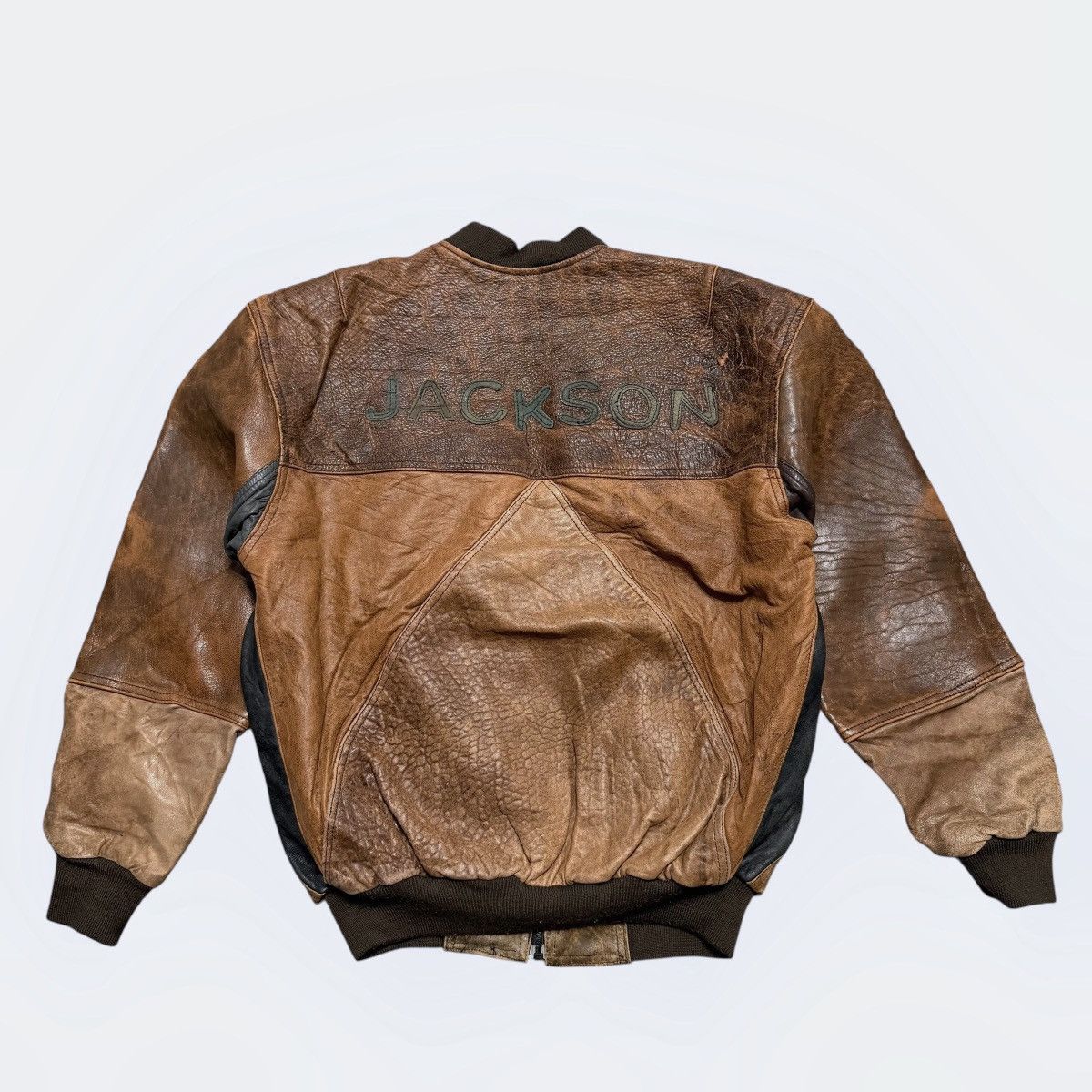 Other Jackson Color Block Leather Jacket Size US L / EU 52-54 / 3 - 8 Thumbnail