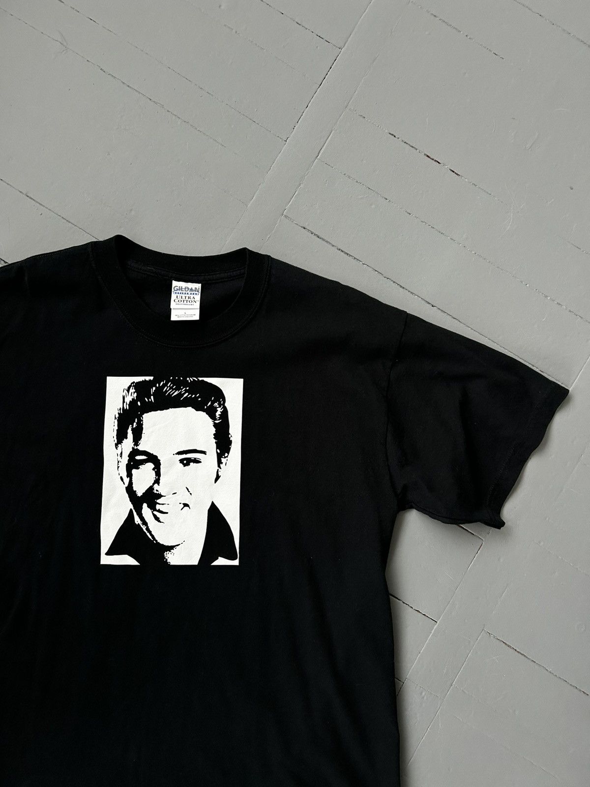 Band Tees × Gildan × Vintage Elvis Presley T-shirt vintage Size US L / EU 52-54 / 3 - 3 Thumbnail