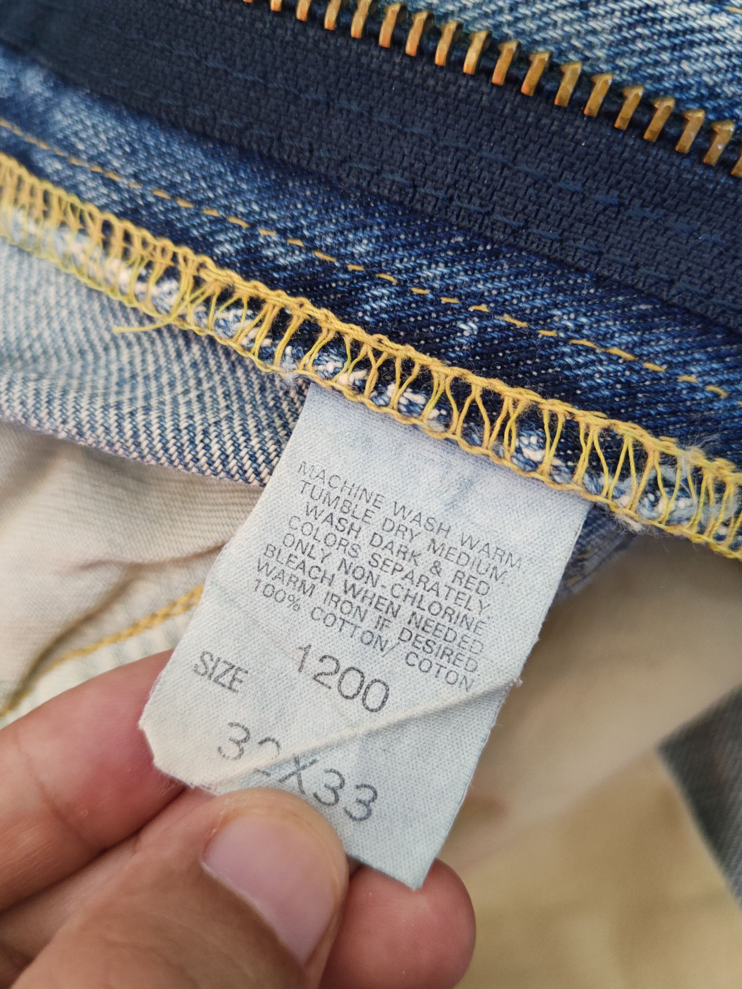 Japanese Brand Lee vintage Blue Distressed Ripped Jeans #S1694 Size US 32 / EU 48 - 15 Thumbnail