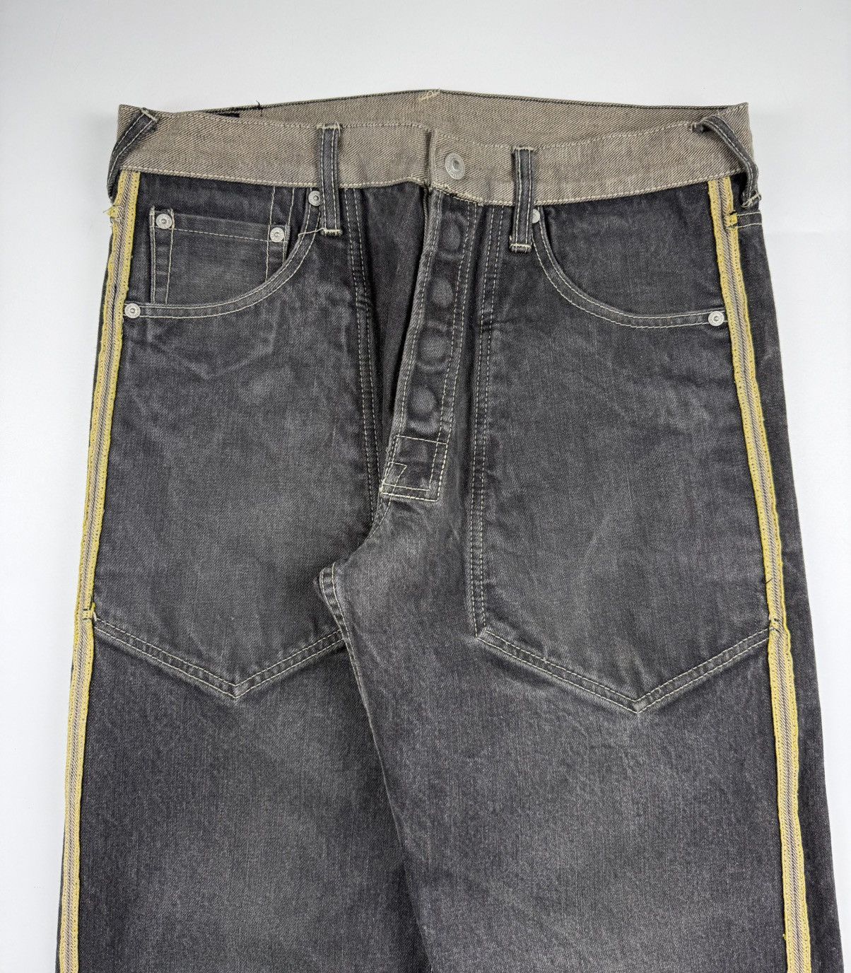 Evisu Evisu Lot 0049 Embroidered Seagull Reversible Jeans Size US 31 - 8 Thumbnail