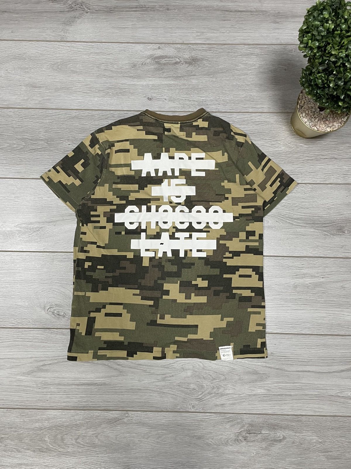 Aape BAPE aape RARE pixel camo head chocolate Tee Size US M / EU 48-50 / 2 - 2 Thumbnail