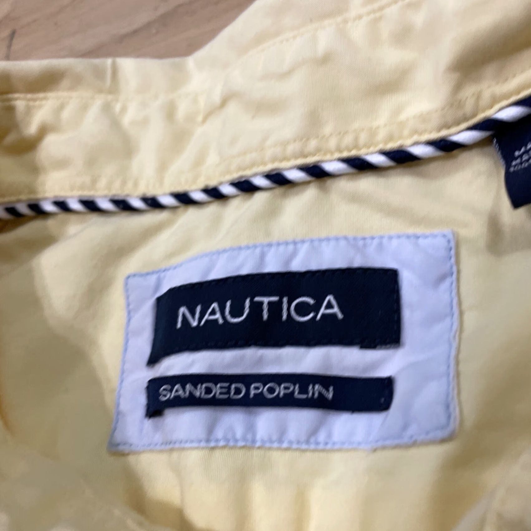 Nautica Nautica Shirt Men L Yellow Pocket Logo Sanded Poplin Matte Retro Beach Capsule - Button-Up Casual/Workwear Size US L / EU 52-54 / 3 - 4 Thumbnail