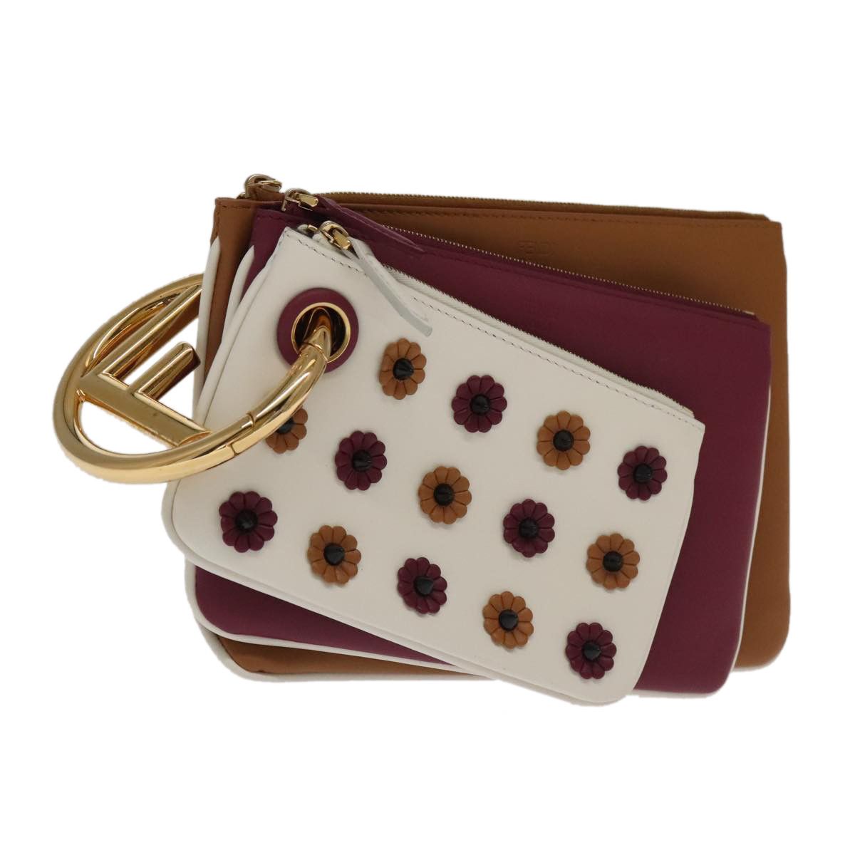 Fendi Triplet Multicolour Leather Clutch Bag (Pre-Owned) Size ONE SIZE - 1 Thumbnail