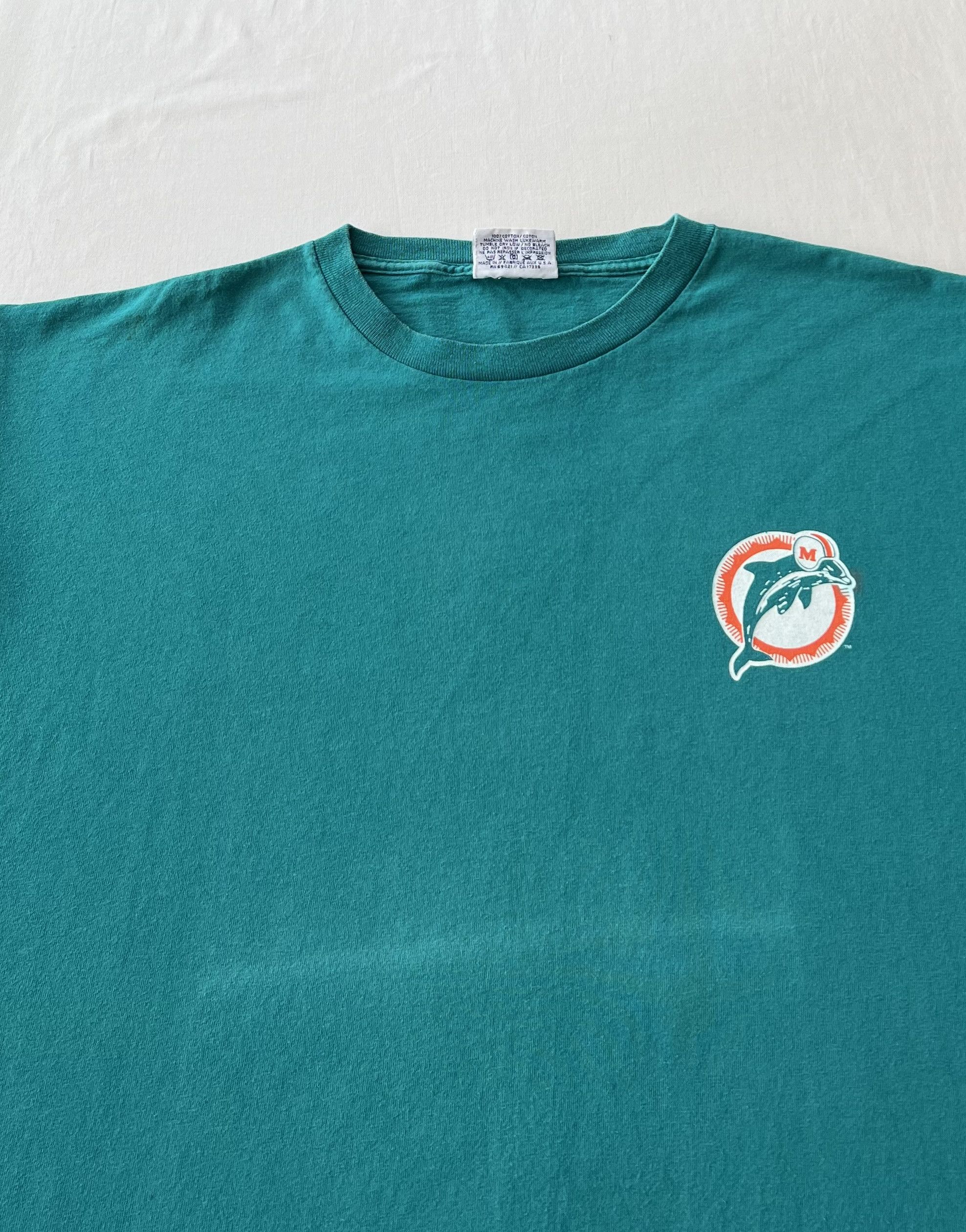 NFL Vintage 1999 Miami Dolphins Tour De Force NFL Reebok T-shirt Size US XL / EU 56 / 4 - 3 Thumbnail