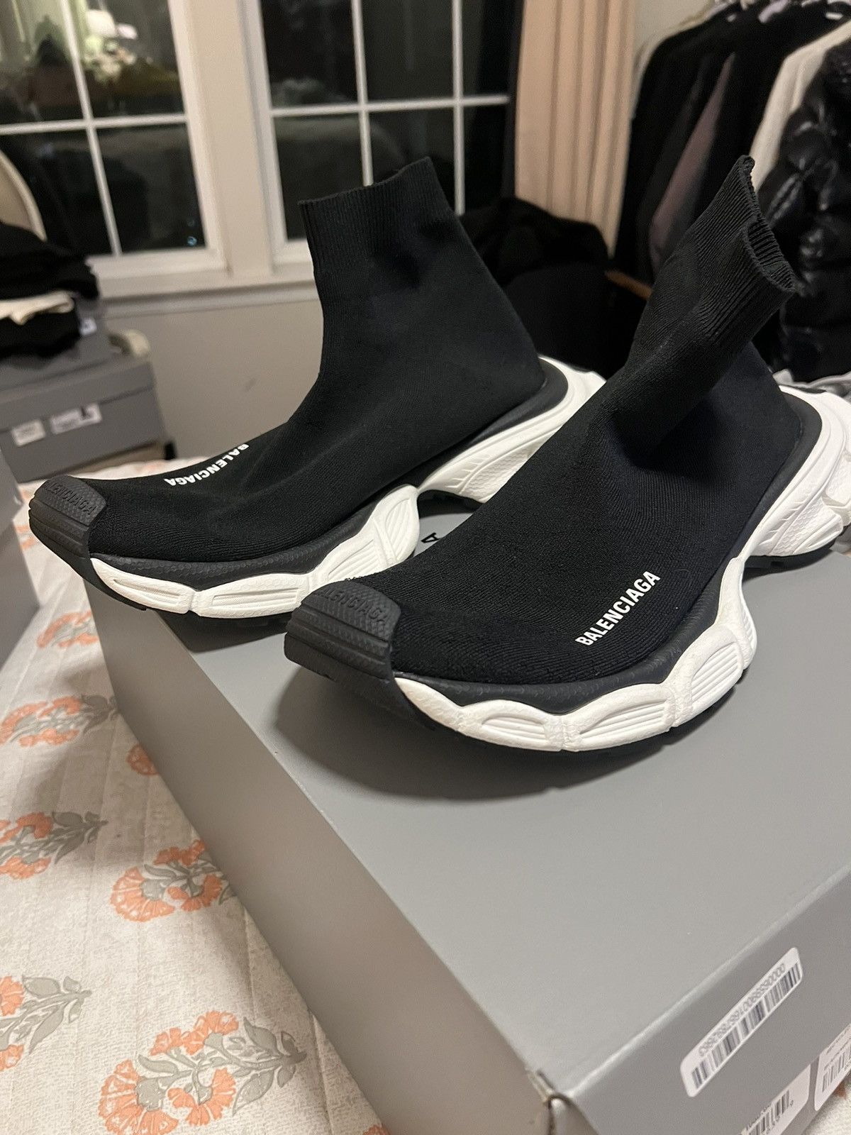 Balenciaga Balenciaga Black 3XL Sock Sneakers Size US 11 / EU 44 - 3 Thumbnail
