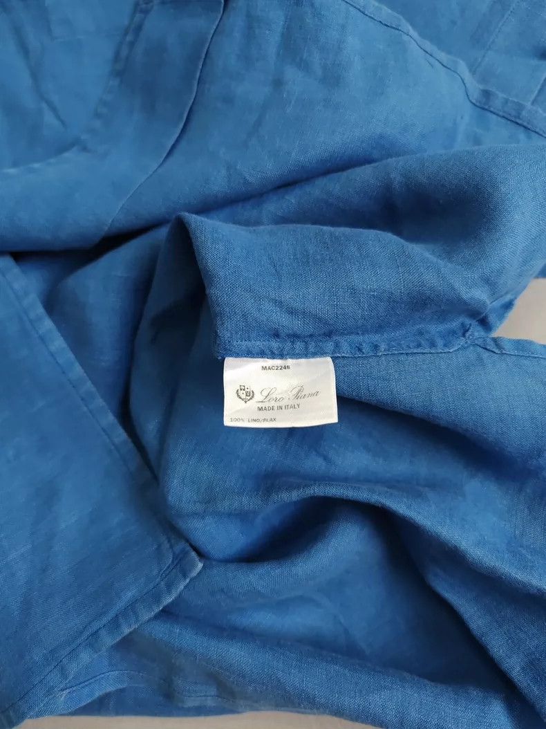 Loro Piana LORO PIANA Flaxen short-sleeved shirt Size US M / EU 48-50 / 2 - 4 Thumbnail