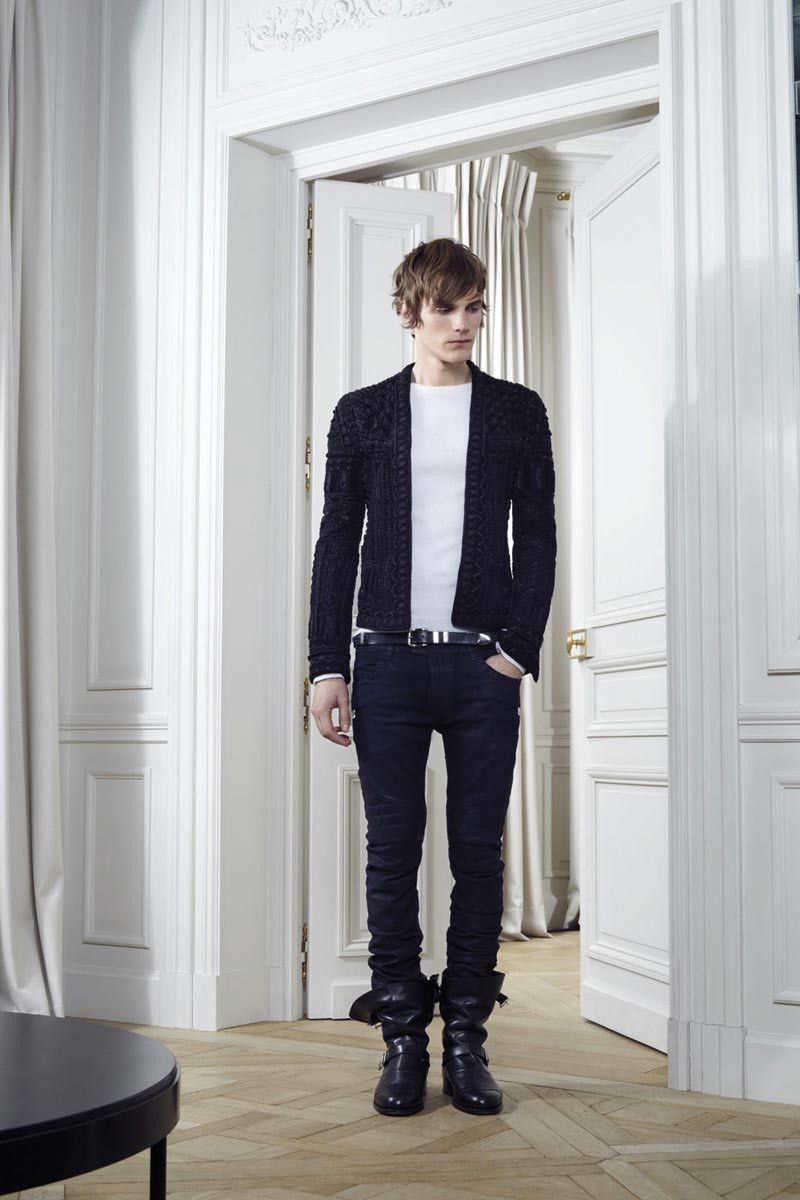 Balmain 2012 christophe decarnin quilted heavy biker jeans Size US 30 / EU 46 - 2 Thumbnail