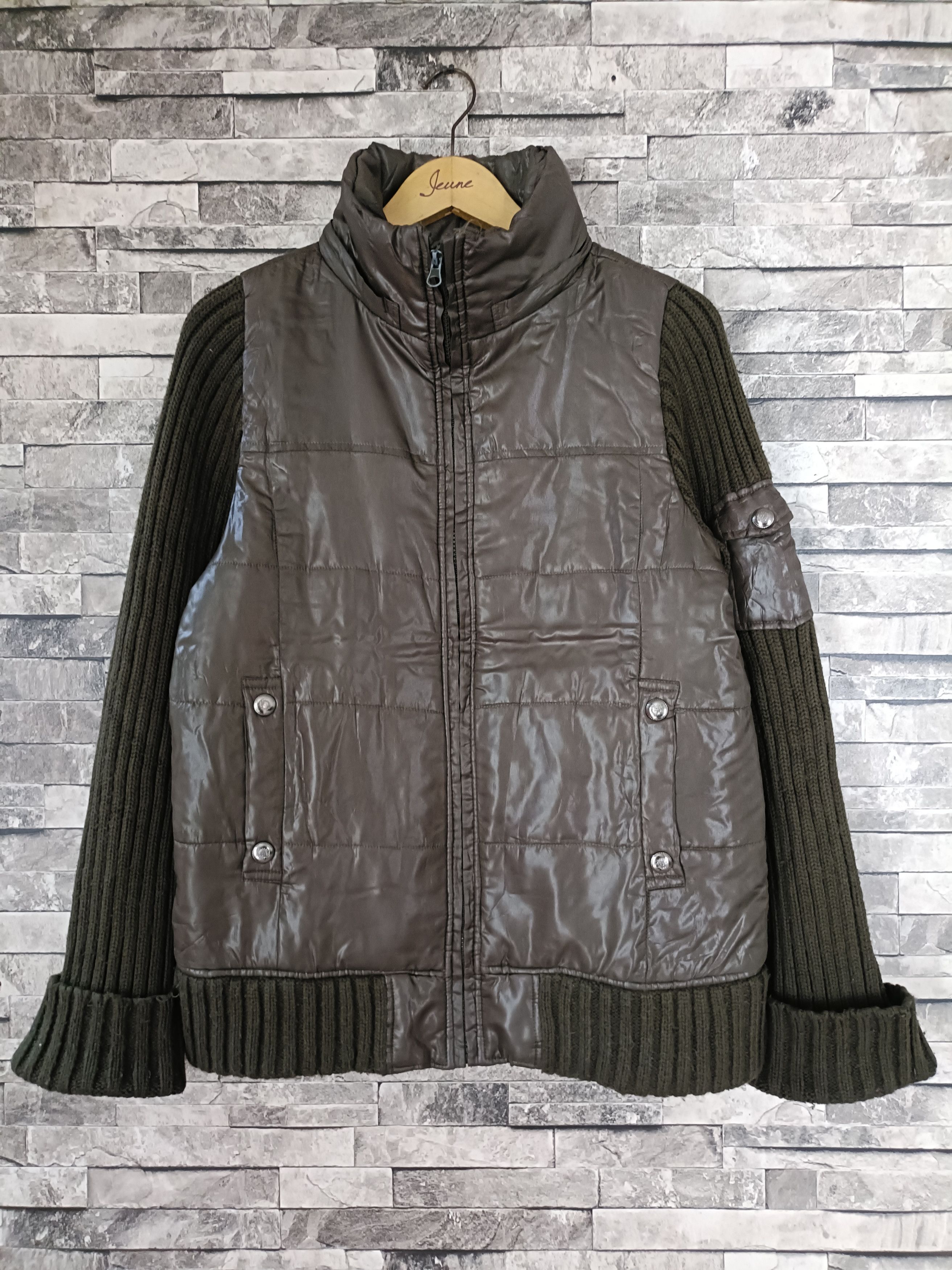 Japanese Brand Beaumont carr quilt knit bomber jacket gothic punk Size US L / EU 52-54 / 3 - 1 Thumbnail