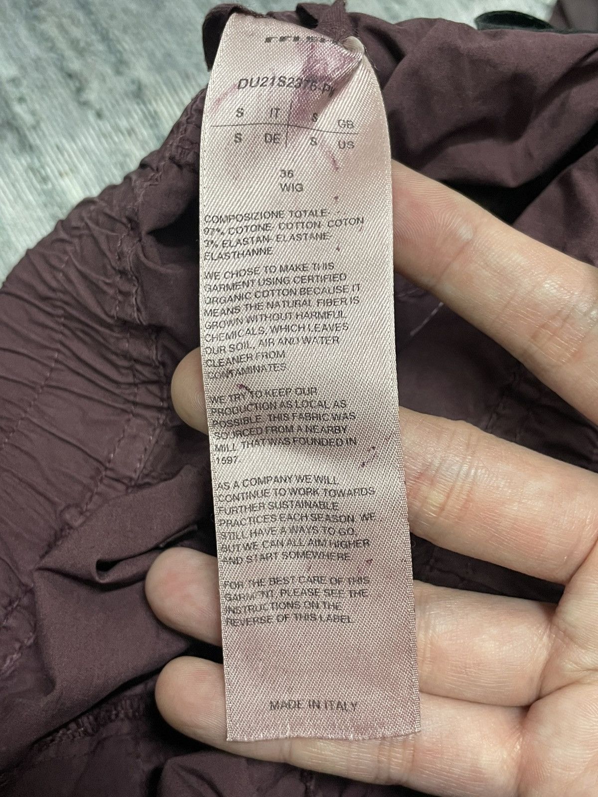 Rick Owens Drkshdw (NEW) SS21 Burgundy Creatch Cargo Waxed Pants Size US 32 / EU 48 - 8 Thumbnail