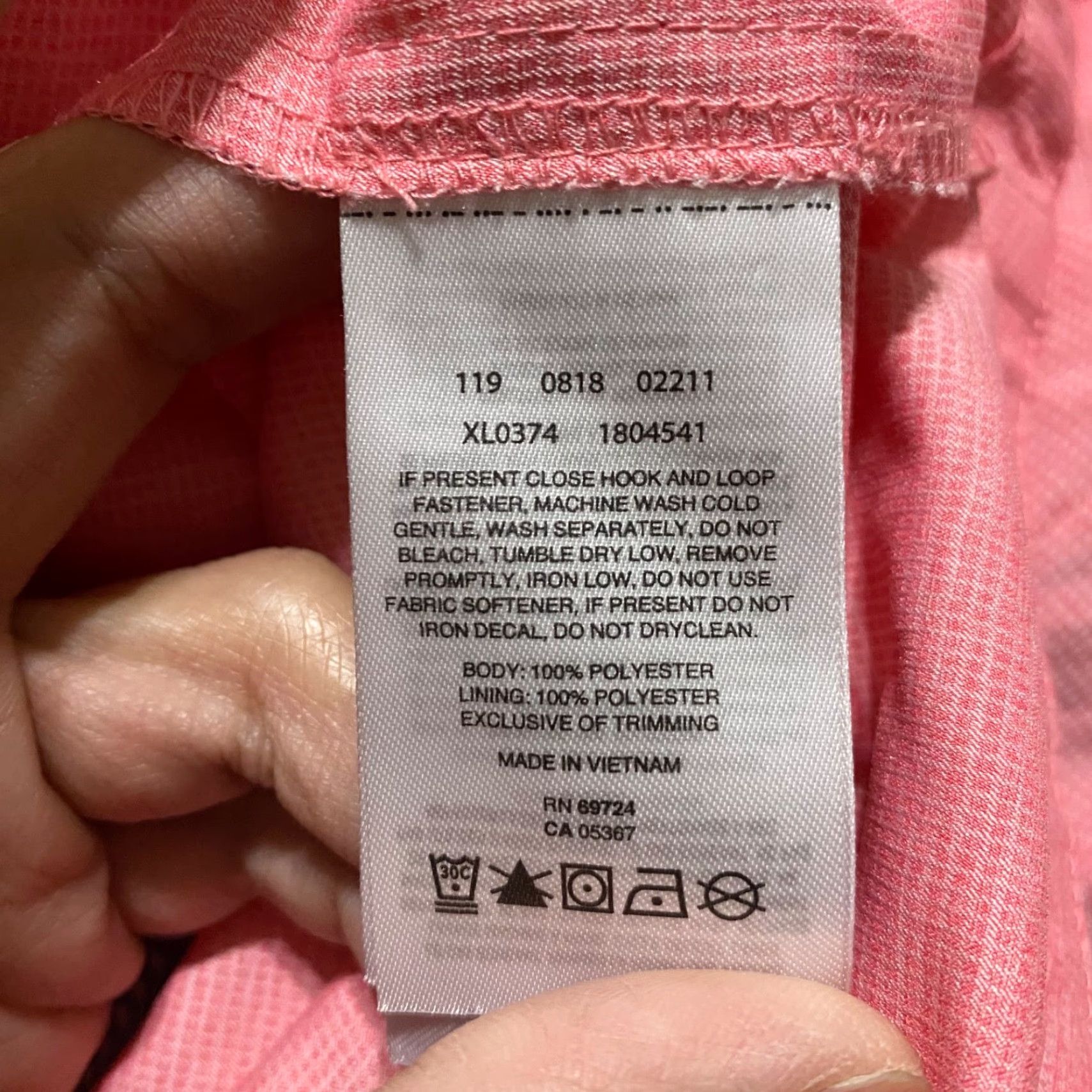 Pinko Columbia PFG Womens Jacket Windbreaker XS Pink Hooded Long Sleeve with Pockets - Regular, Softshell, Nylon? Size XS / US 0-2 / IT 36-38 - 7 Thumbnail