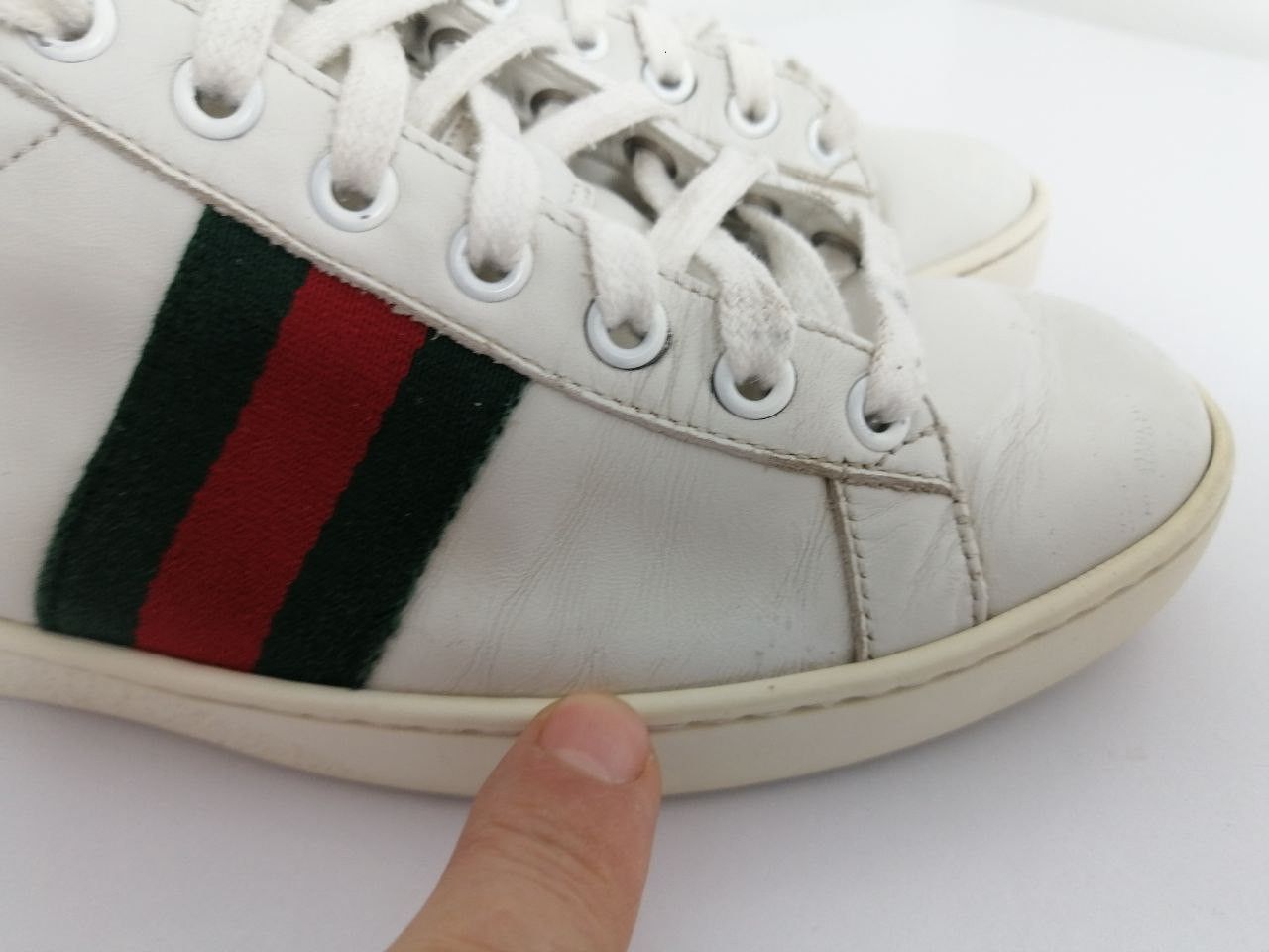 Gucci Gucci White Ace Sneakers Size US 6.5 / IT 36.5 - 12 Thumbnail