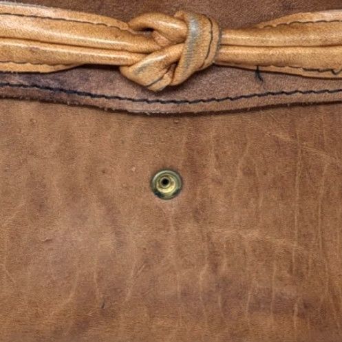 Vintage VINTAGE Brown Leather Brass Snap Closure Flap Shoulder Bag Handbag Purse Satchel Women Leather Bag Size ONE SIZE - 7 Thumbnail