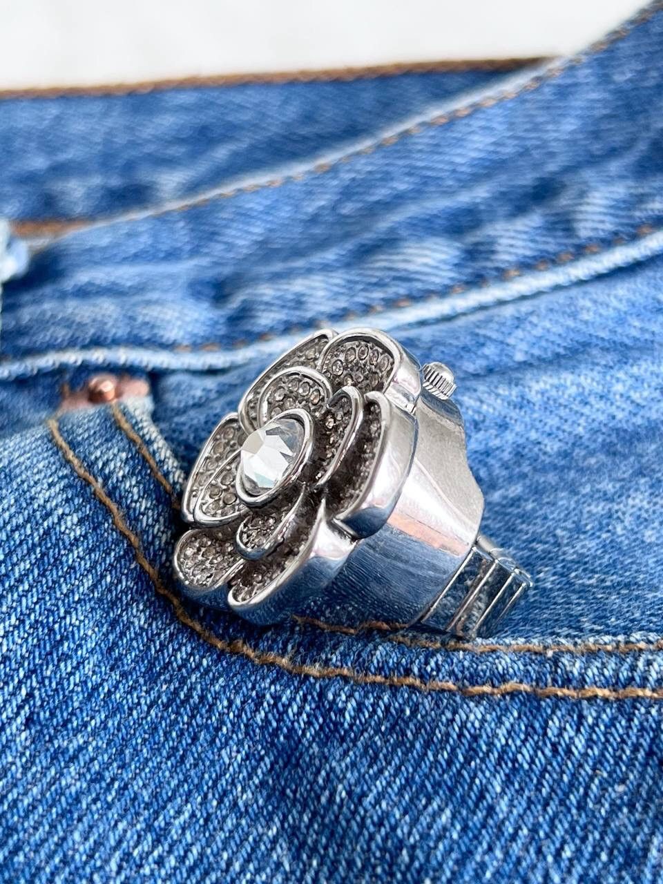 Japanese Brand × Vintage Vintage Japanese style futuristic Watch Chrome Ring Crystal Size ONE SIZE - 1 Thumbnail