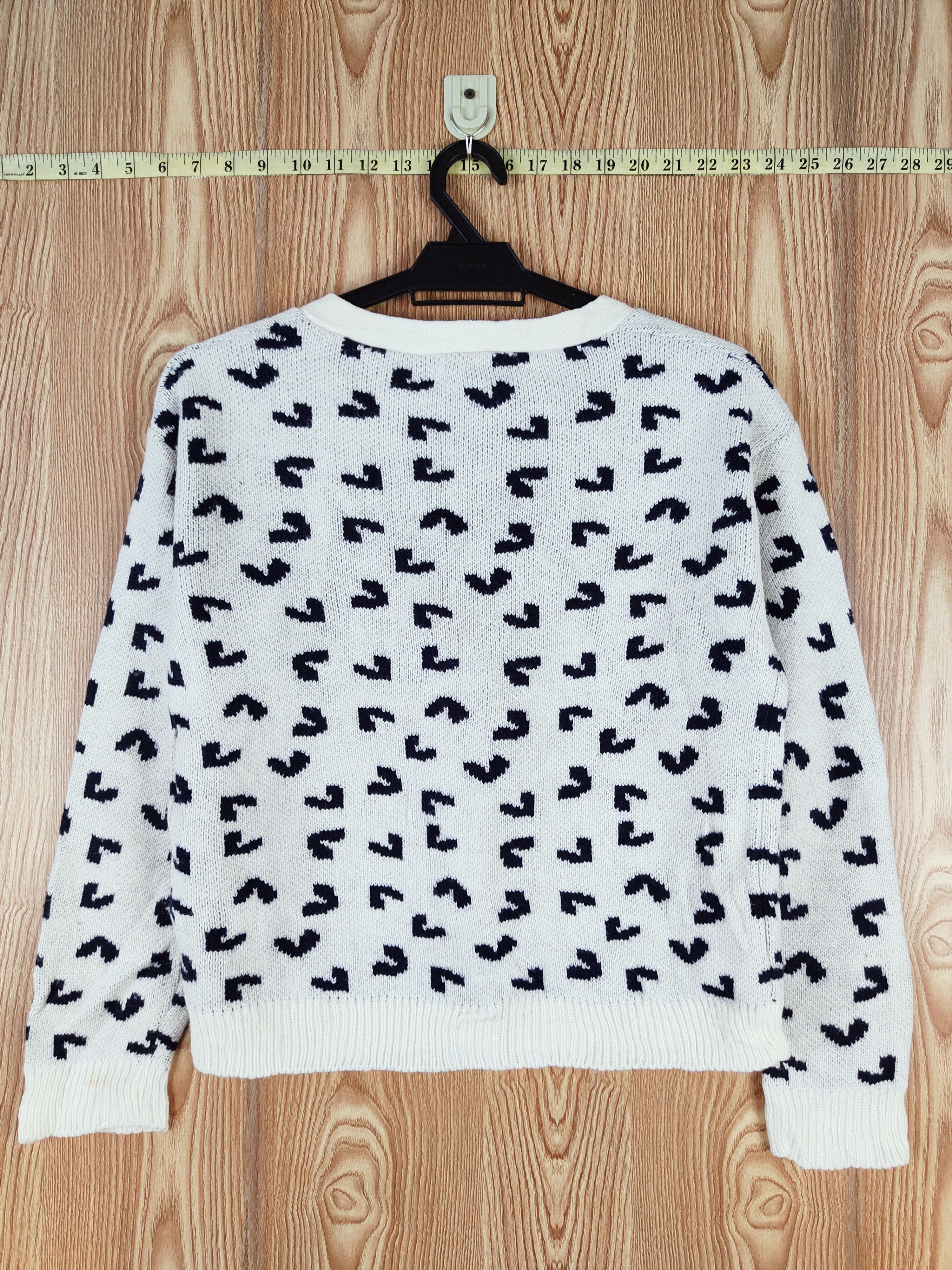 Homespun Knitwear × Japanese Brand Japan leopard tiger design Ivory Knitwear Cardigan #W549 Size S / US 4 / IT 40 - 7 Thumbnail