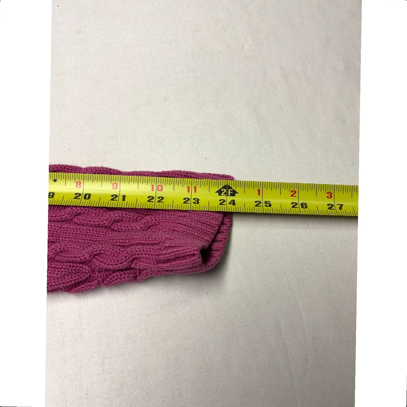 Vintage VINTAGE LLBean Cable Knit Full Zip Mock Neck Sweater Magenta Cotton Size L Size L / US 10 / IT 46 - 6 Thumbnail
