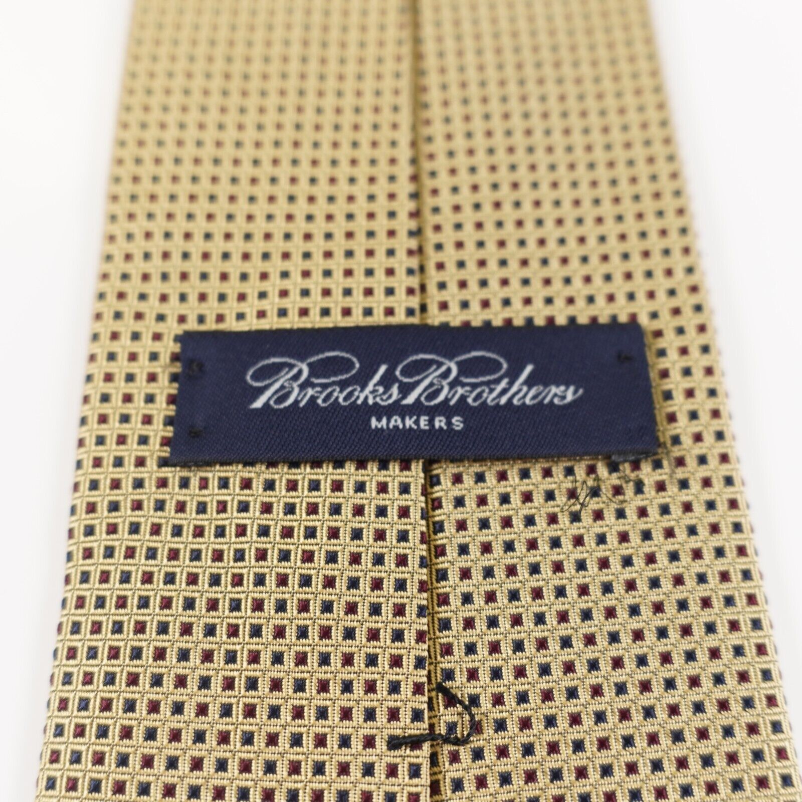 Brooks Brothers Brooks Brothers Makers Yellow Red Blue Check Woven Silk Tie Size ONE SIZE - 4 Thumbnail