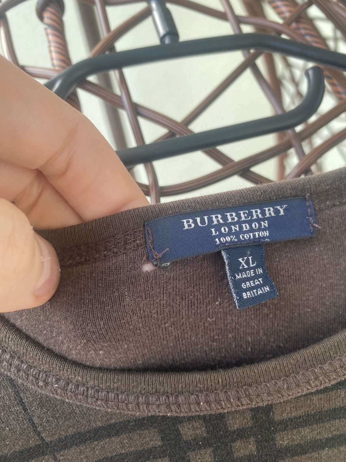 Burberry Vintage luxury fullprint burberry tee Size US XL / EU 56 / 4 - 6 Thumbnail