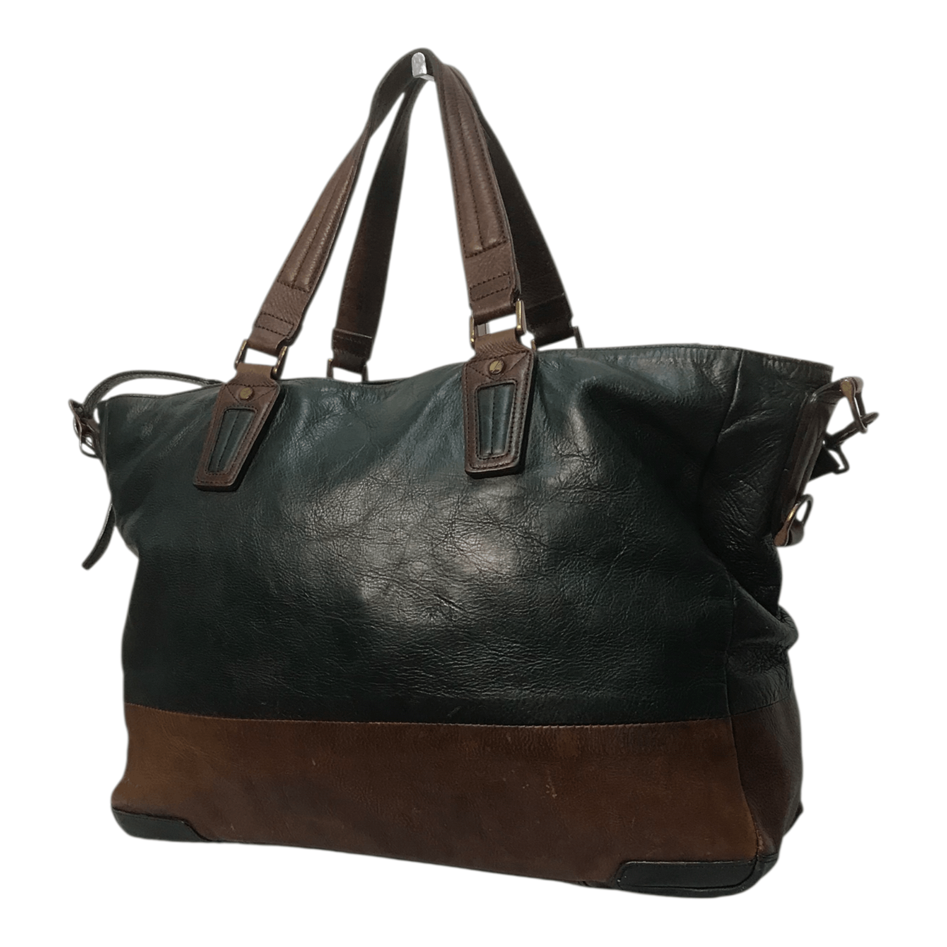 MasterPiece Masterpiece Dark Green Leather Tote/Sling Bag Size ONE SIZE - 10 Thumbnail