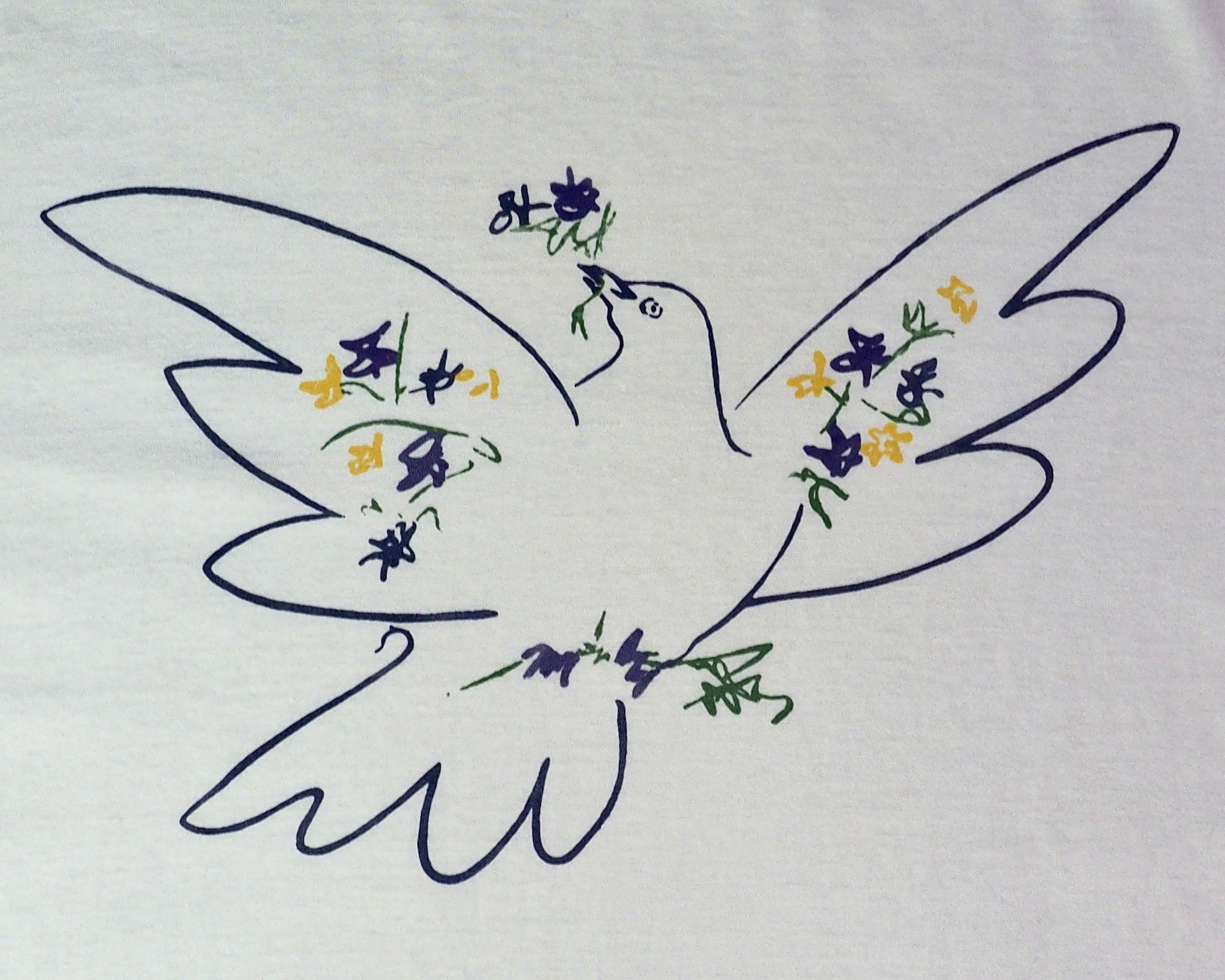 Vintage Vintage 1990s Picasso "Dove Of Peace" Shirt Size XL Size US XL / EU 56 / 4 - 3 Thumbnail