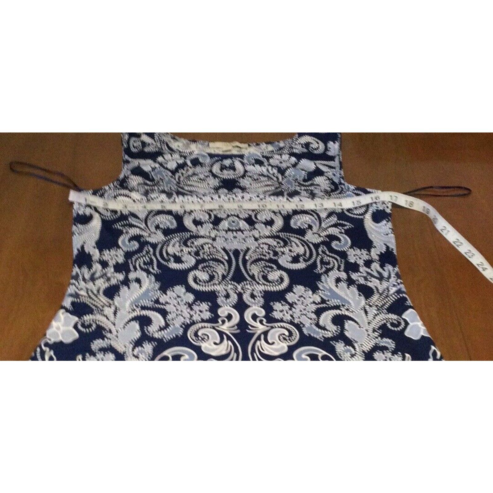 Other Haani Blue/White Graphic Print Sheath Dress Petite Small Size S / US 4 / IT 40 - 12 Thumbnail