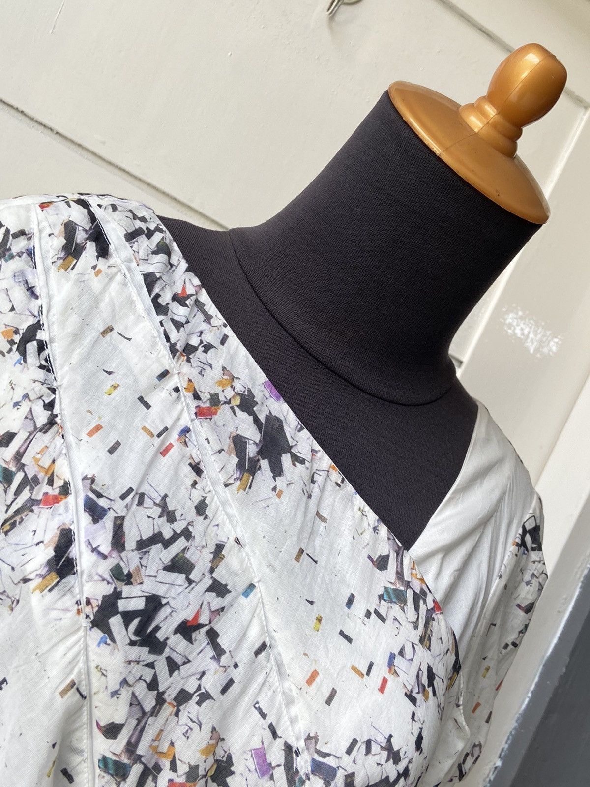 Designer × Japanese Brand YULIA YUSUPOVA White Motive Dress Size XS / US 0-2 / IT 36-38 - 5 Thumbnail