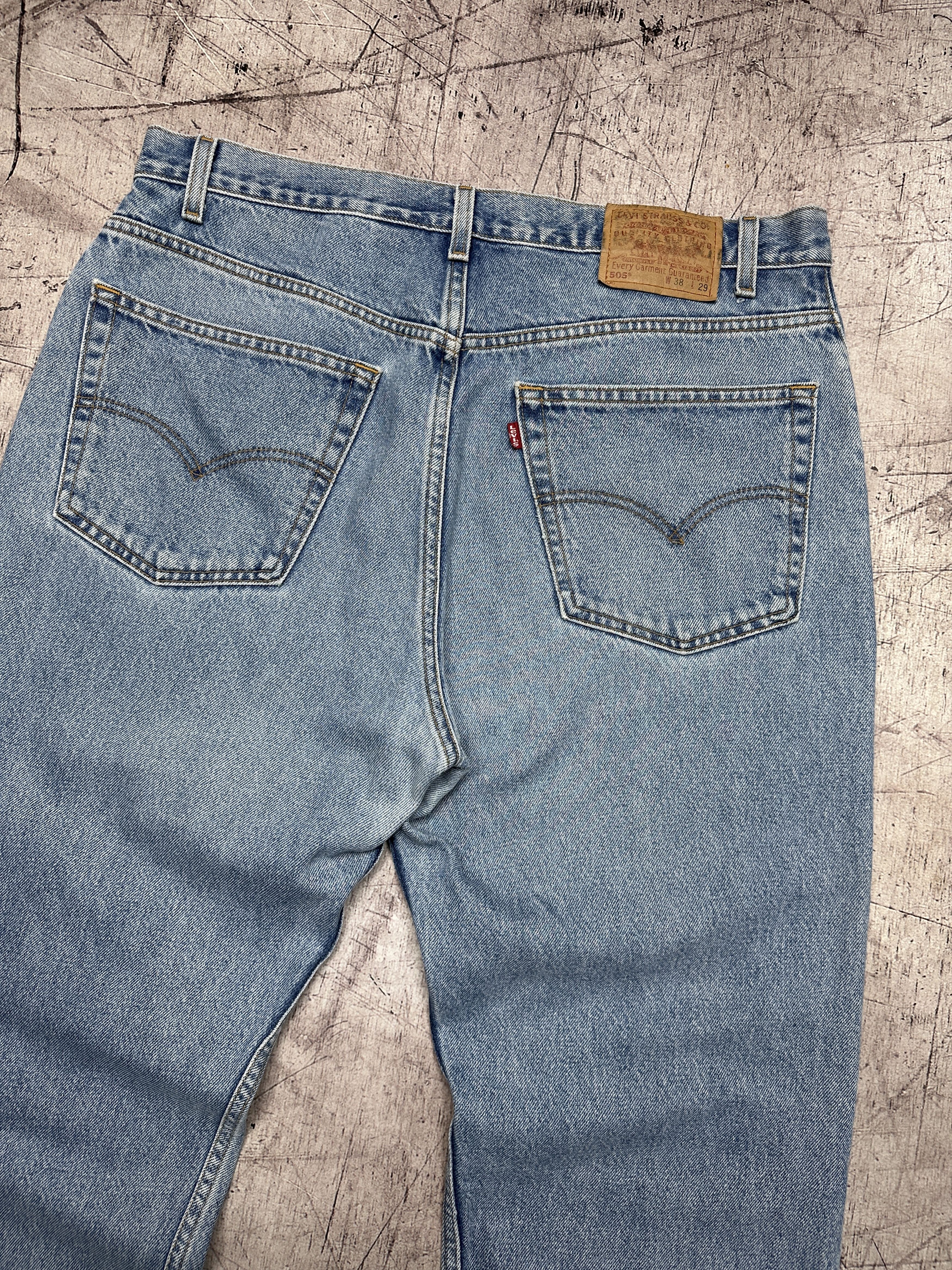 Levi's × Levi's Vintage Clothing Levis 505 90s Vintage Mens Denim Pants Jeans Size US 38 / EU 54 - 2 Thumbnail