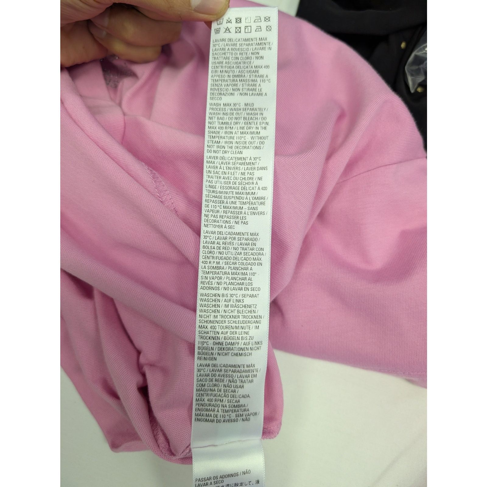 Balenciaga o1rshd1 BB Paris Icon Vintage Jersey Strass T-Shirt in Pink Size US XL / EU 56 / 4 - 15 Thumbnail