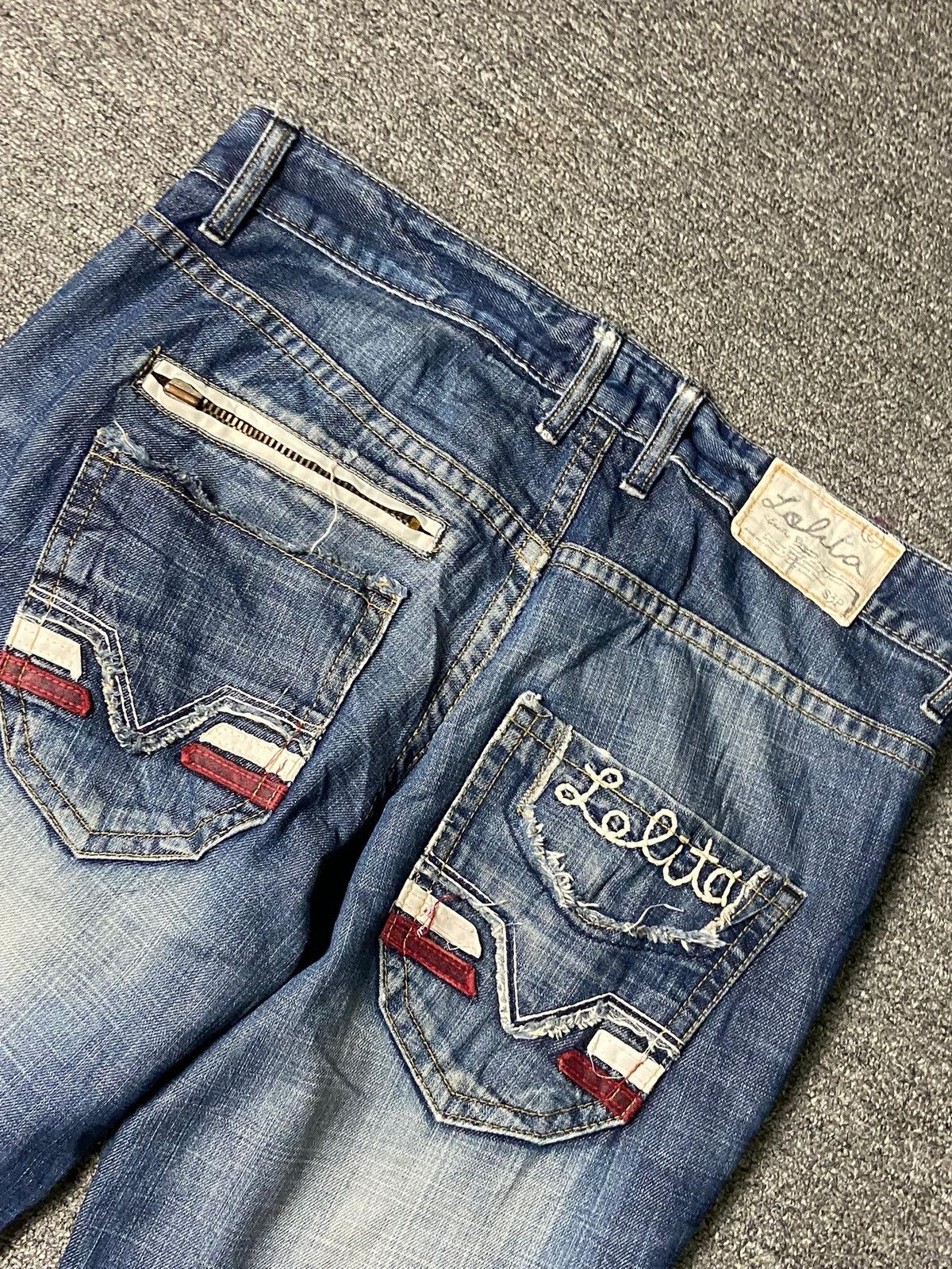 Hysteric Glamour × Japanese Brand × Vintage Vintage LOLITA JEANS Distressed Flared Jeans (132) Size US 36 / EU 52 - 8 Thumbnail