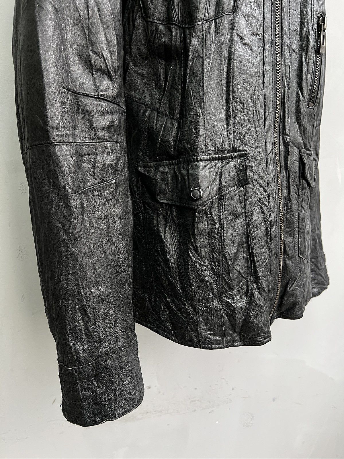 Hysteric Glamour Black Leather gothic avant garde Rick Owens style y2k hype Size US M / EU 48-50 / 2 - 4 Thumbnail
