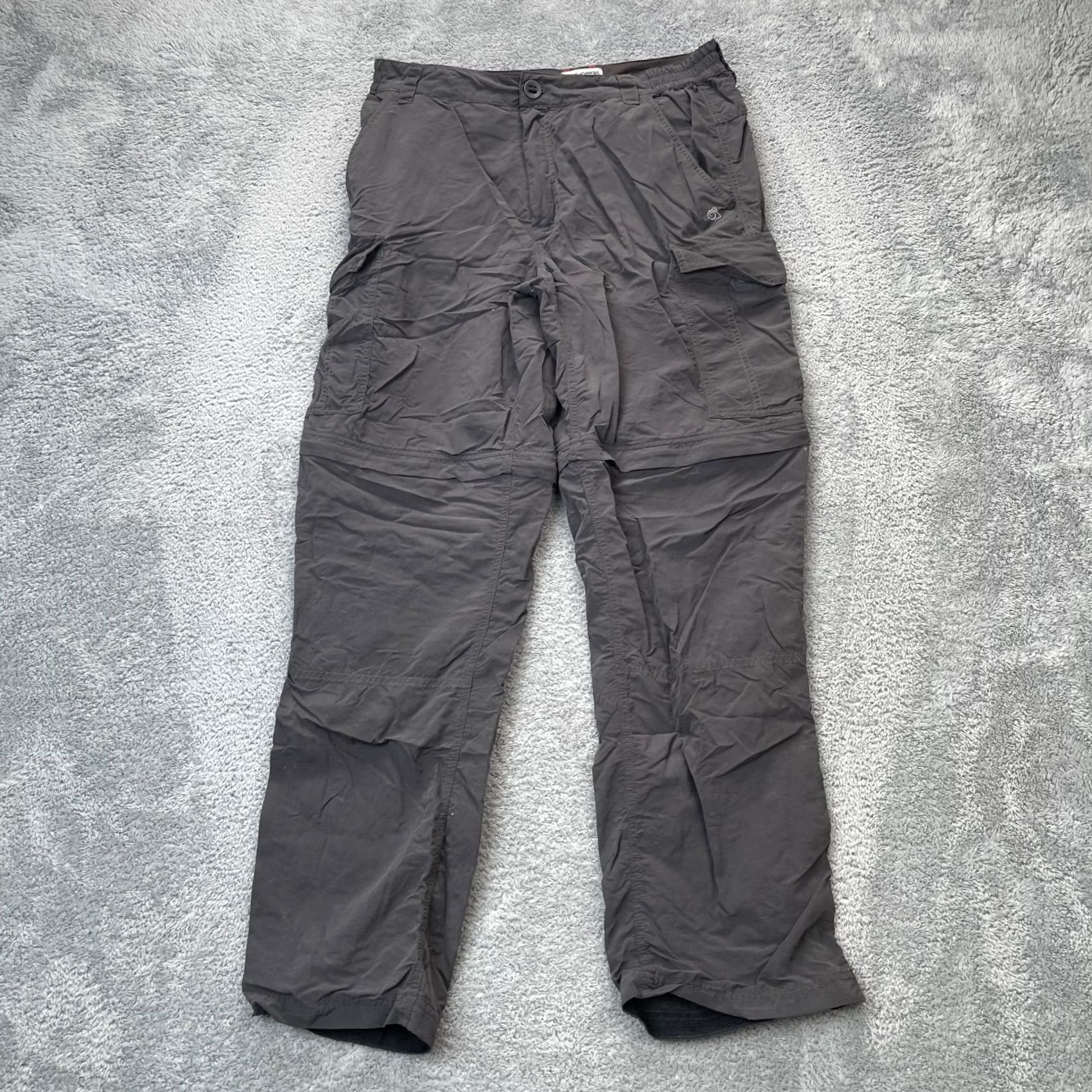 Vintage Craghoppers Pants Mens 34 Gray Convertible Cargo Utility Logo Outdoor Hiking MTB Pants Size US 34 / EU 50 - 2 Thumbnail
