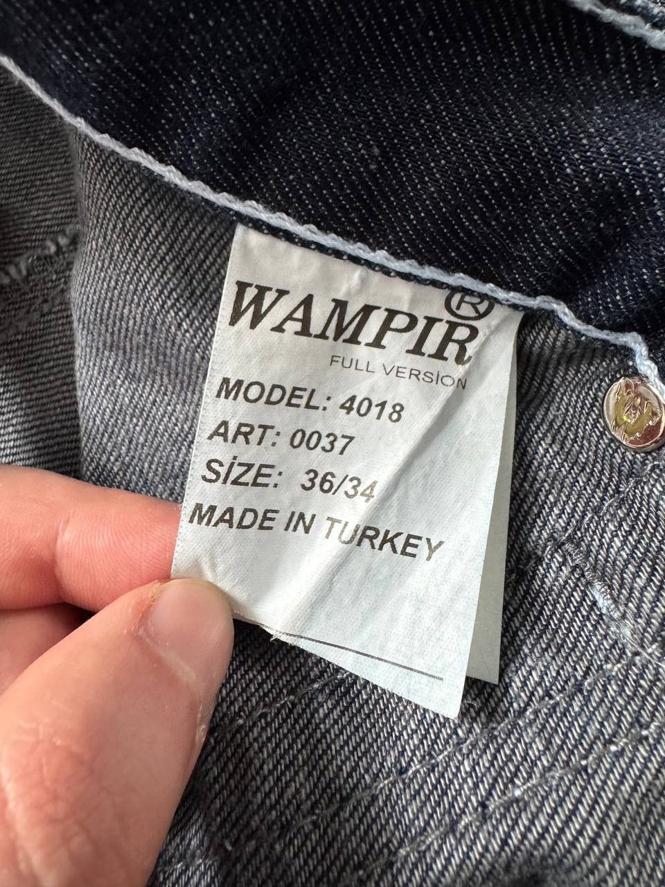 Japanese Brand Y2K Wampir Dark Denim Jeans Size US 36 / EU 52 - 10 Thumbnail