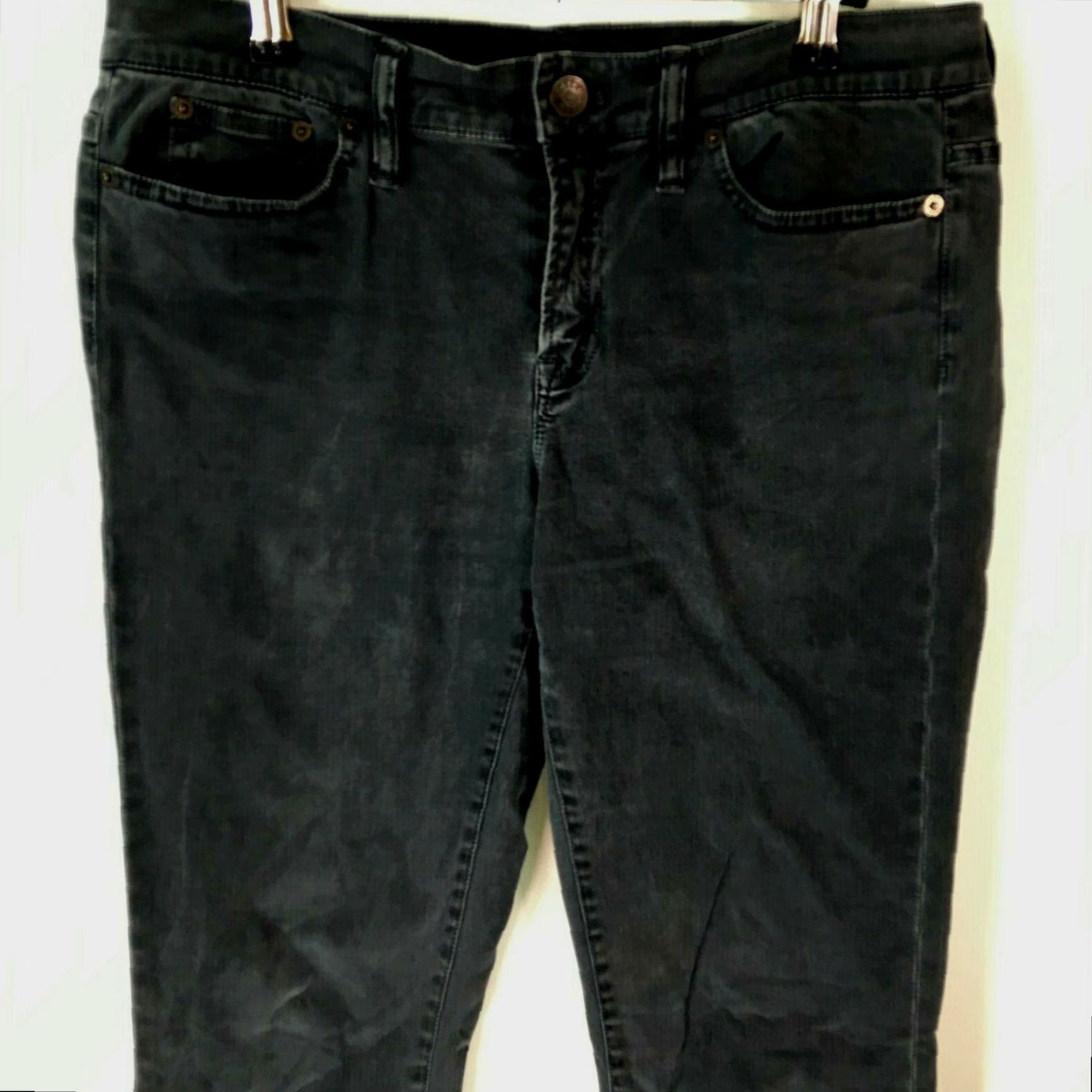 Denime VINTAGE J Crew Toothpick Womens Casual Skinny Leg Stretch Black Denim Jeans Size 30 Size 30" / US 8 / IT 44 - 4 Thumbnail