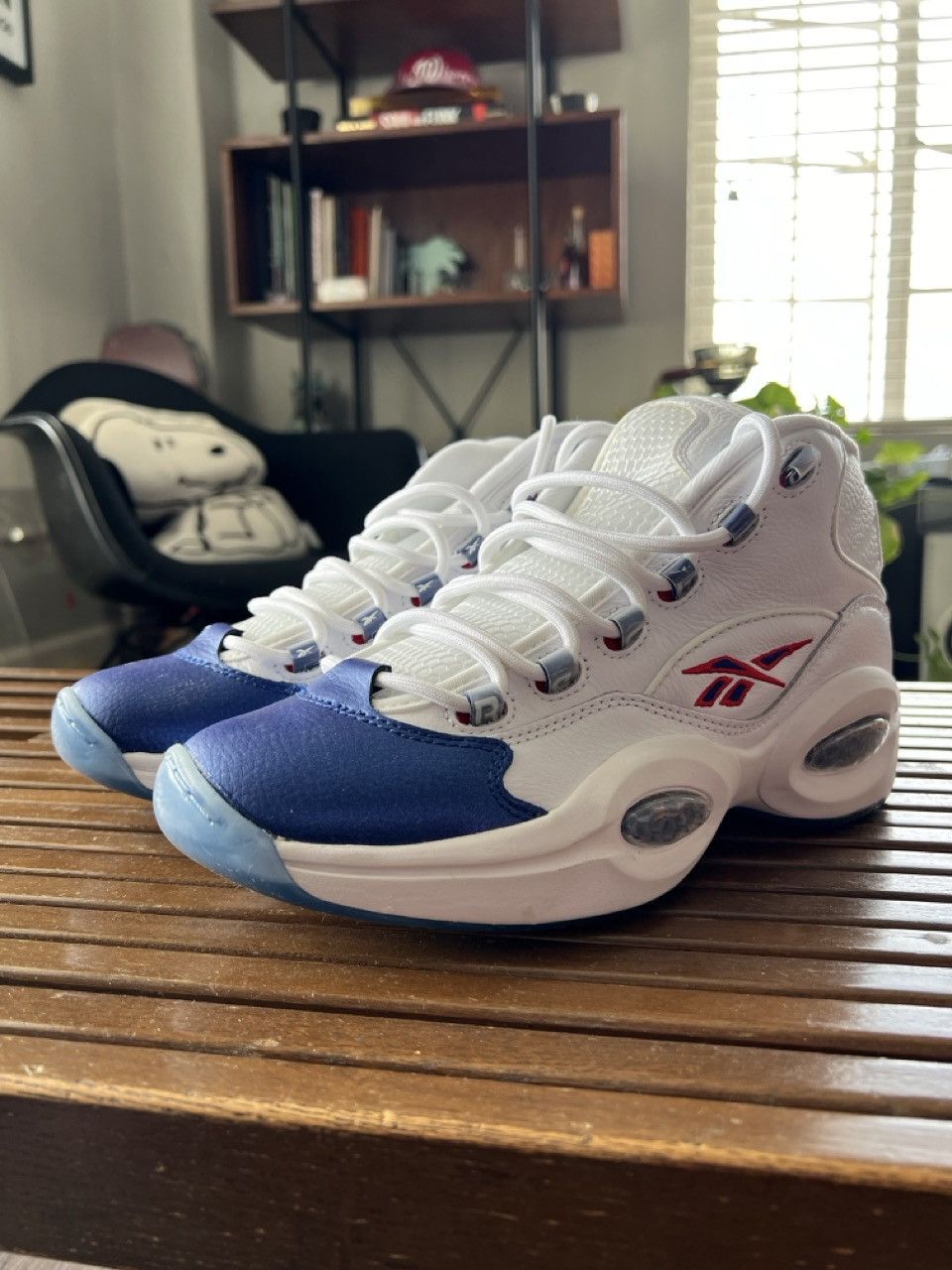 Reebok Reebok Iverson Question Mid Blue Toe Size US 9.5 / EU 42-43 - 2 Thumbnail