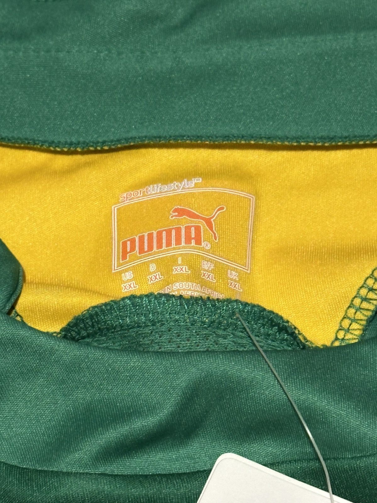 Puma South Africa soccer fotbal jersey green & yellow NWT Size US XXL / EU 58 / 5 - 7 Thumbnail