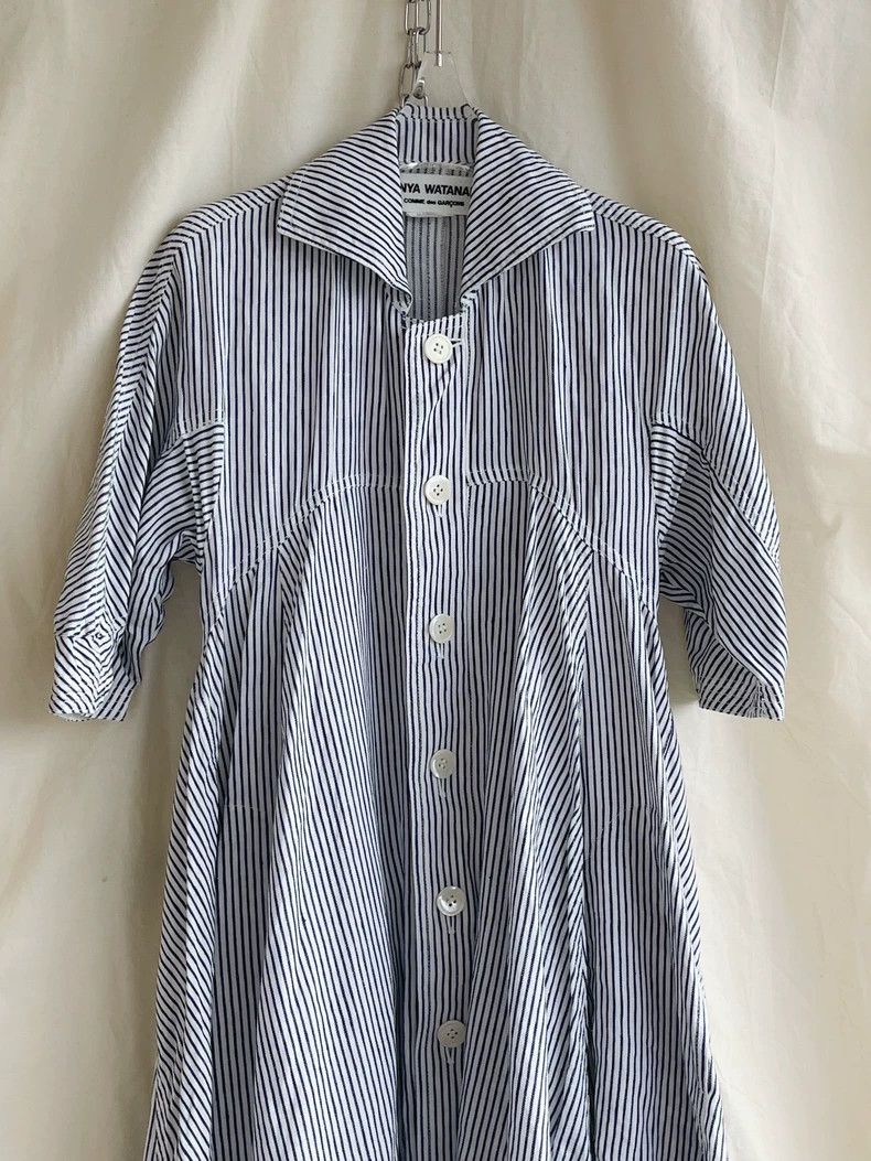 Comme des Garcons Comme Des Garcons Junya Watanabe Blue and White Stripe Nav Size XS / US 0-2 / IT 36-38 - 3 Thumbnail