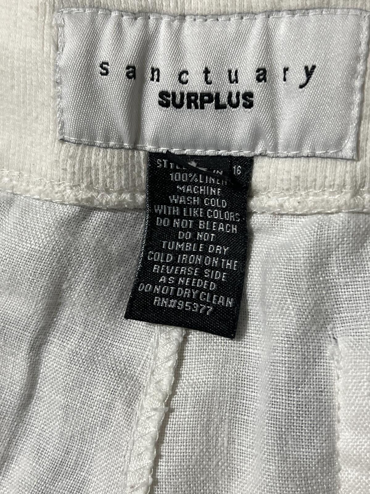 Sanctuary Sanctuary Surplus White Linen Blend Drawstring Wide Leg 28 Size 28" / US 6 / IT 42 - 6 Thumbnail