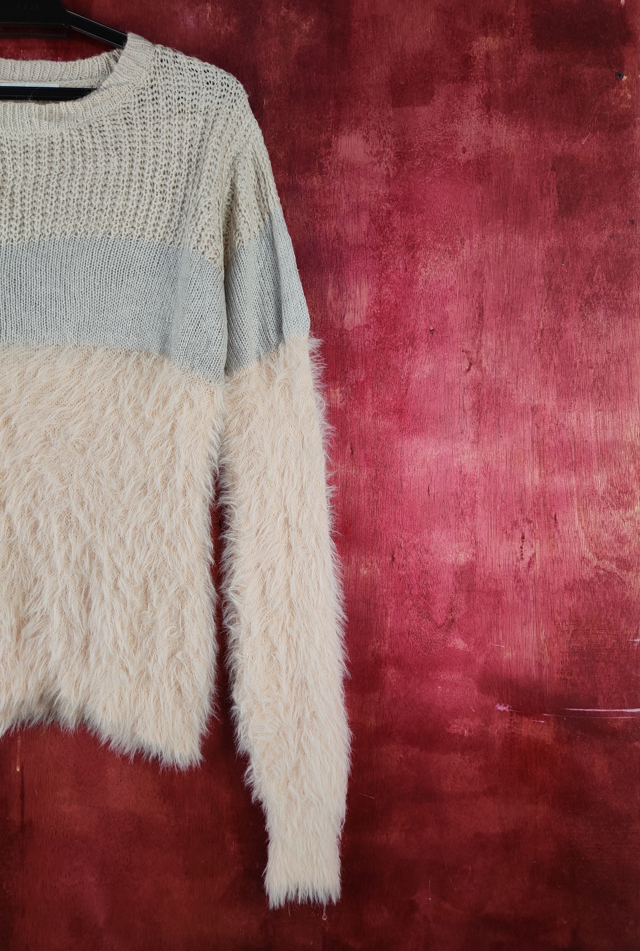 Aran Isles Knitwear Lhelbie Light Orange Shag Shaggy Fur Mohair Knitwear #S2100 Size M / US 6-8 / IT 42-44 - 5 Thumbnail