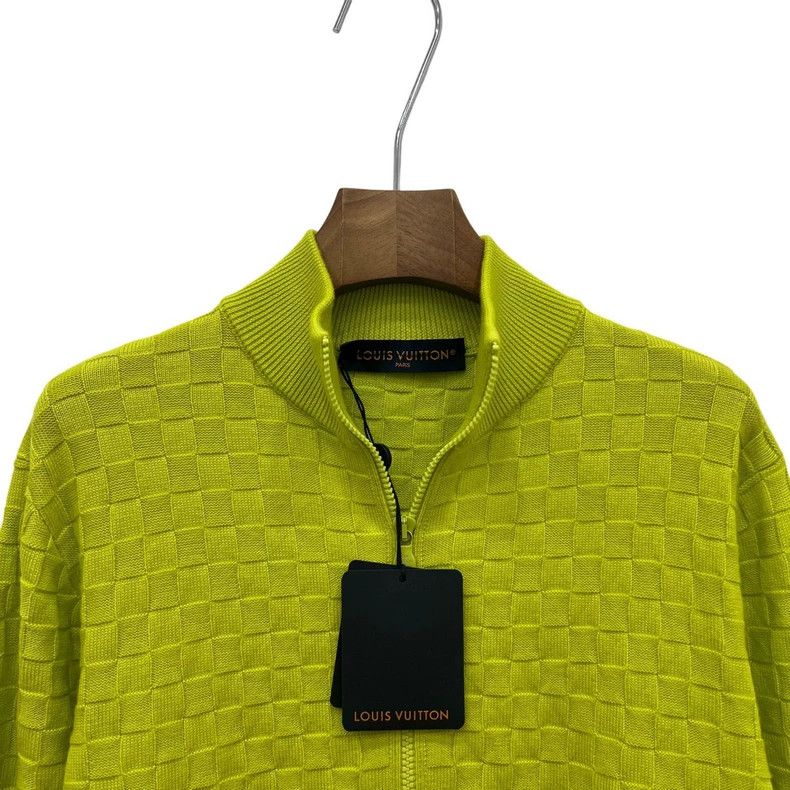Louis Vuitton Louis Vuitton Fluorescent yellow checkerboard knit jacket Size US S / EU 44-46 / 1 - 4 Thumbnail