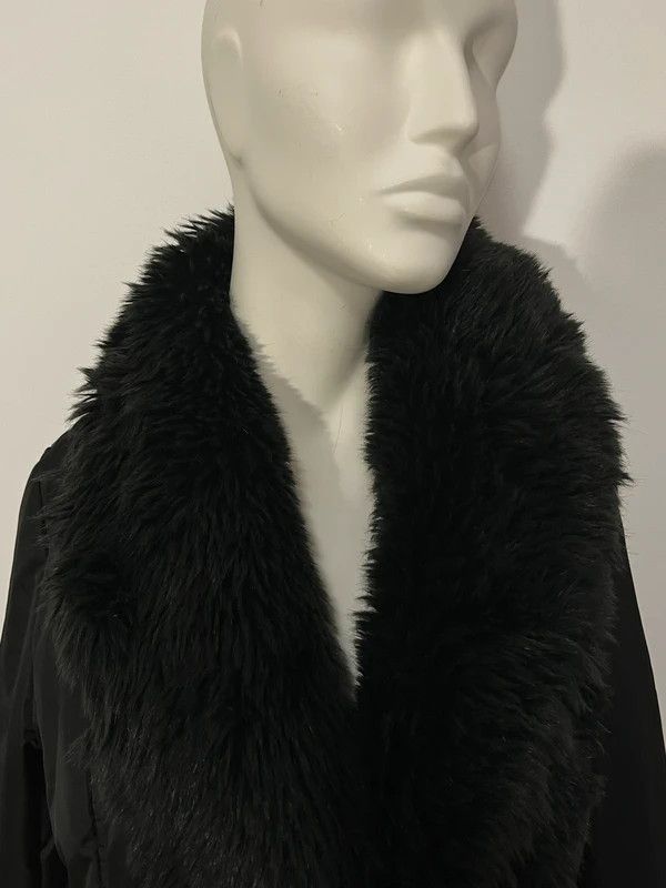 Balmain Balmain Long Black Coat Faux Fur Size S / US 4 / IT 40 - 2 Thumbnail