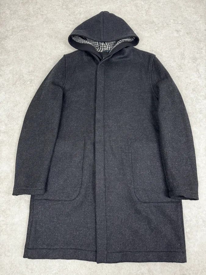 Emporio Armani AW2012 Emporio Armani Grey Wool Hooded Trench Coat Size US M / EU 48-50 / 2 - 1 Thumbnail