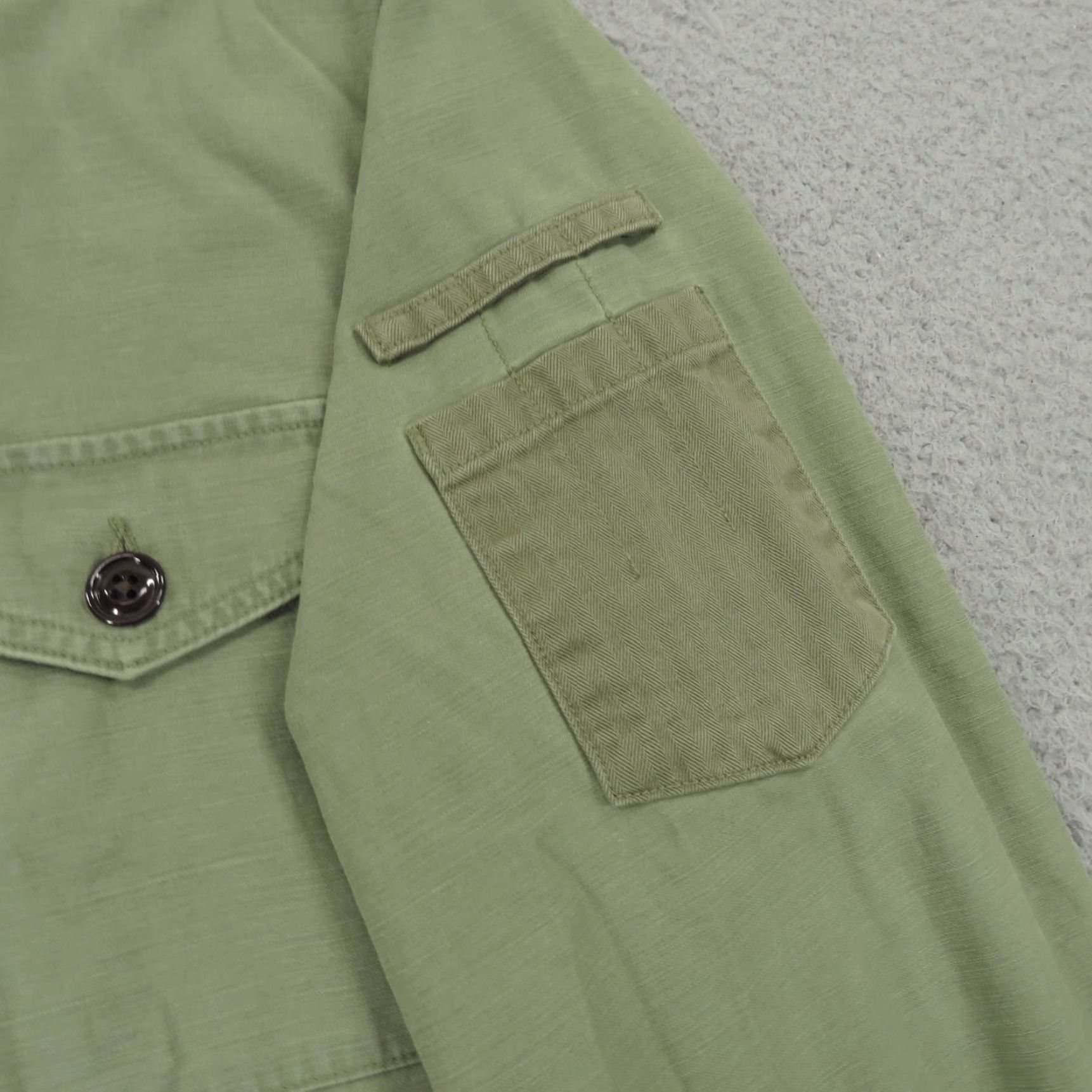 CO Guideboat Co Jacket Men Medium Olive Canvas Utility Shacket 90s USA Coat Size US M / EU 48-50 / 2 - 3 Thumbnail