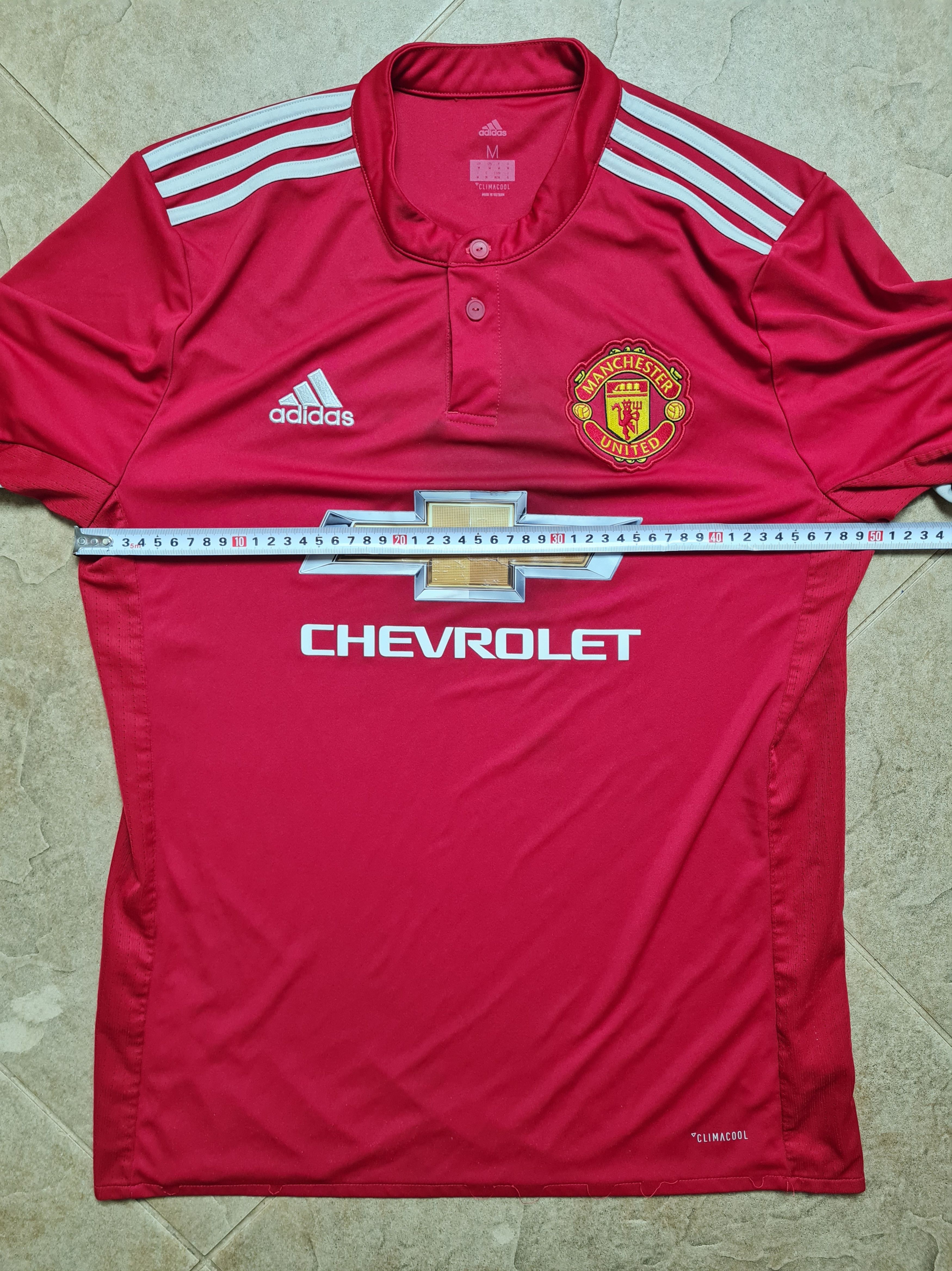 Adidas Manchester United Home Jersey 2017 18 Adidas Chevrolet Red Size US M / EU 48-50 / 2 - 6 Thumbnail