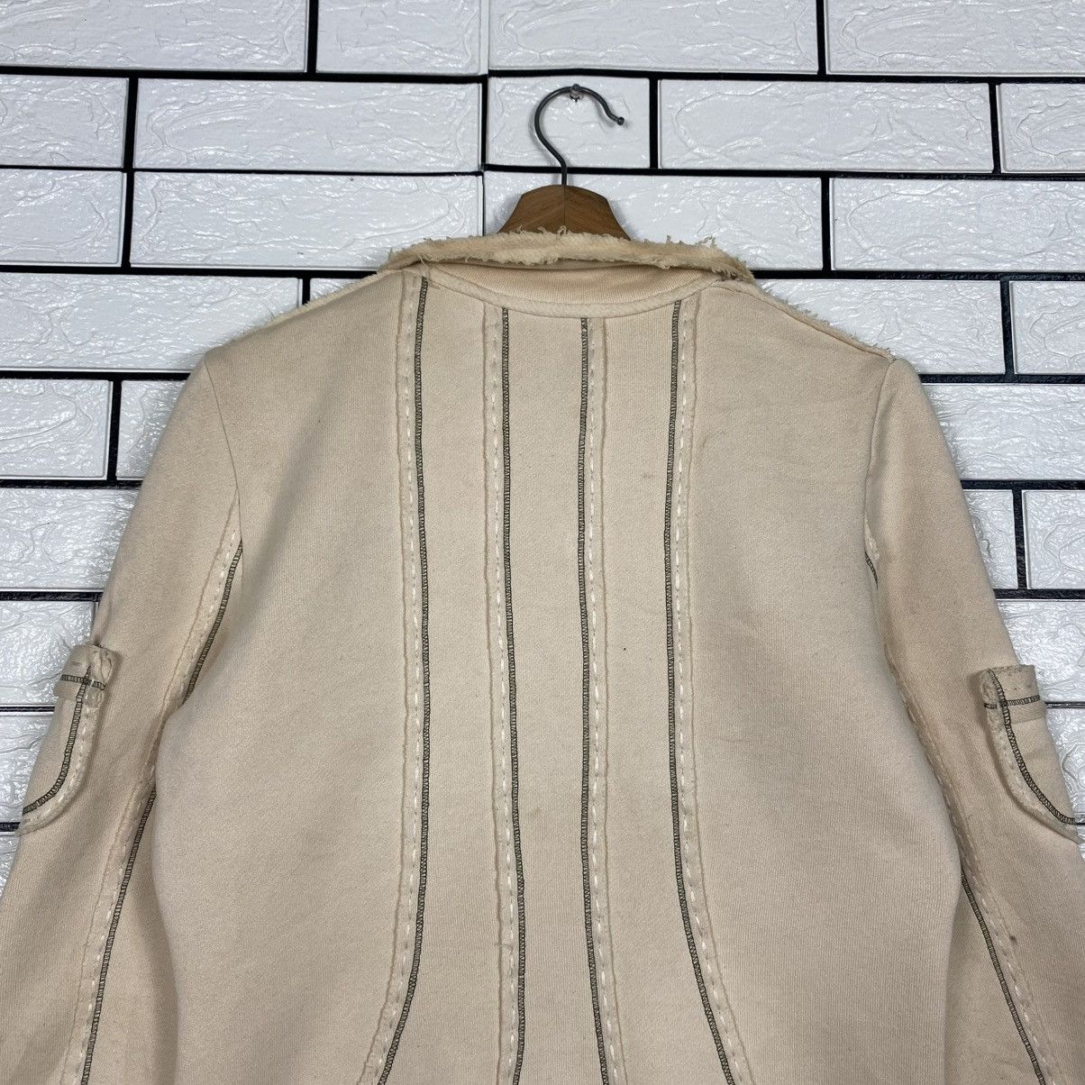 Japanese Brand 📌Vintage Wool Zipper Jacket Via Faburicca Issey Miyake Size US M / EU 48-50 / 2 - 10 Thumbnail
