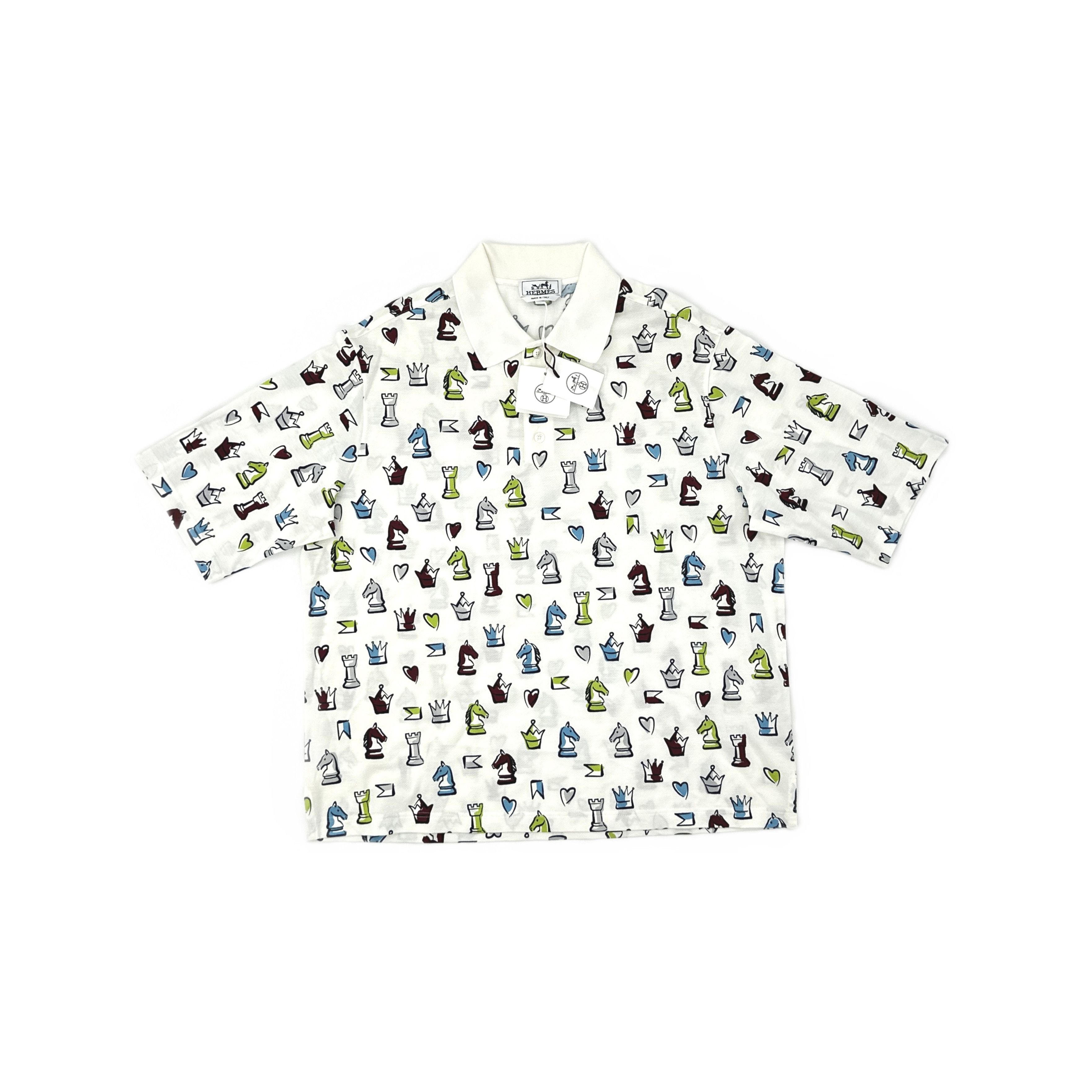 Hermes HERMES Playground Printed Polo Shirt Size L Size US L / EU 52-54 / 3 - 1 Thumbnail