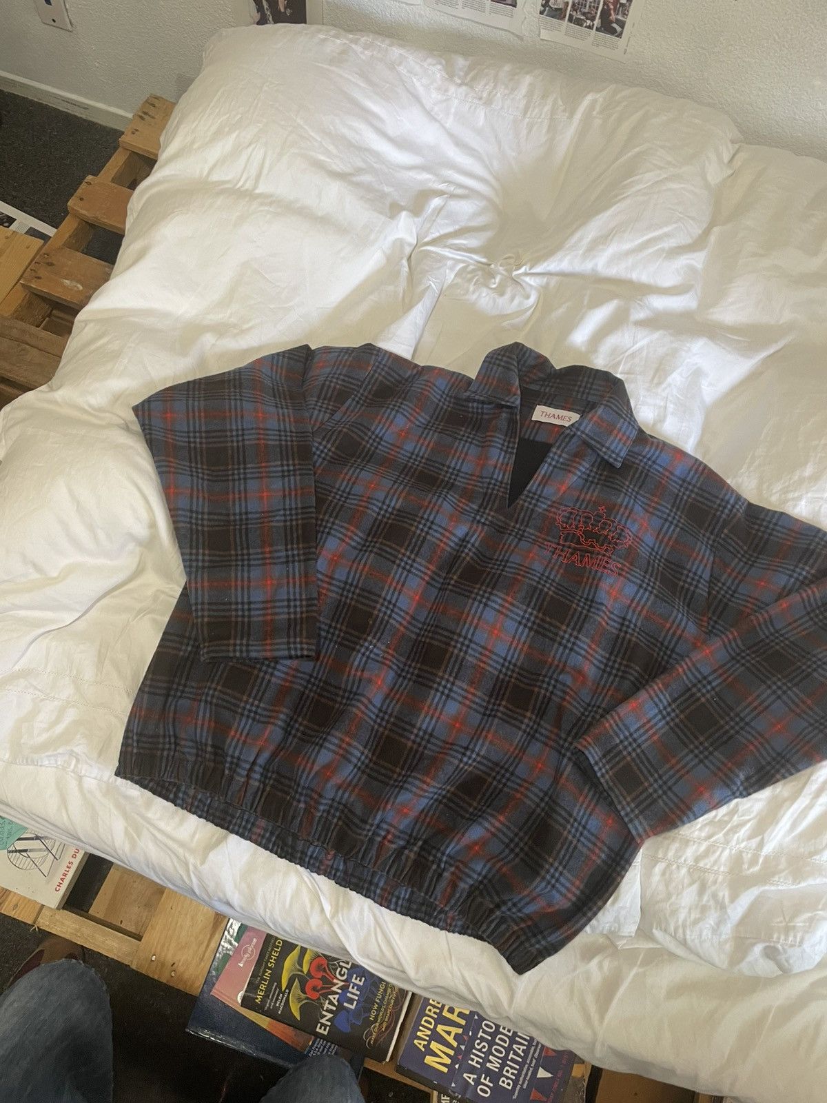 Thames Thames wool drill top checkered XL Size US XL / EU 56 / 4 - 1 Thumbnail