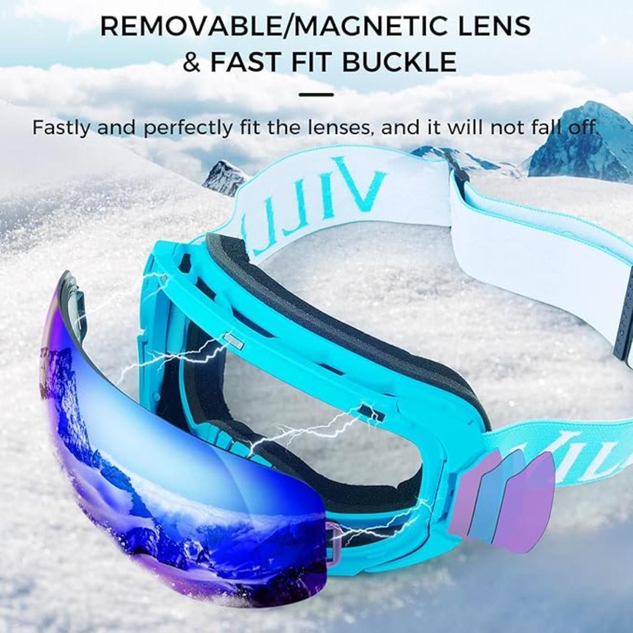 Other OTG Ski Blue Goggles UV400 Anti-Fog Size ONE SIZE - 5 Thumbnail