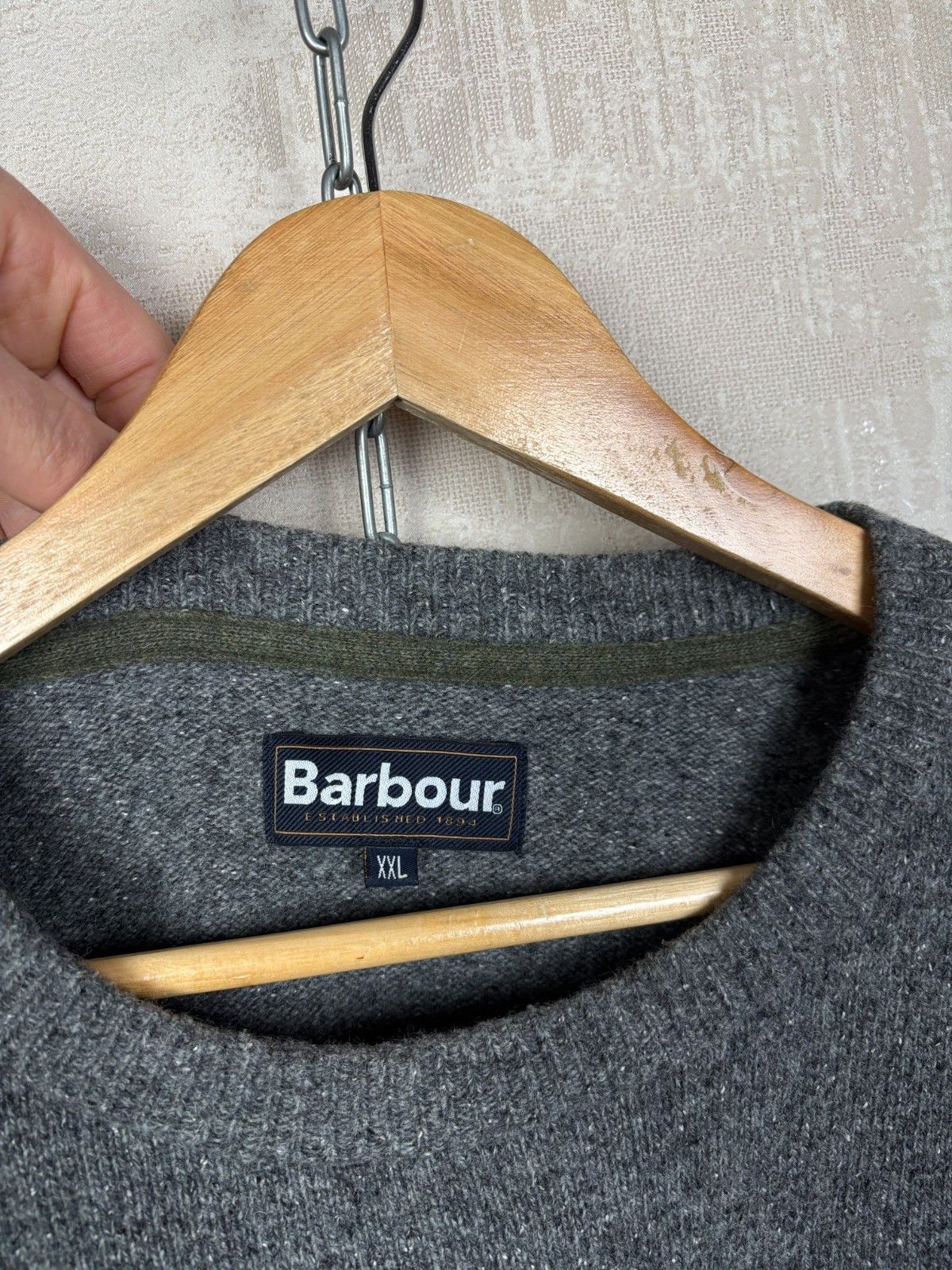 Barbour Barbour Tisbury Sweater Crew Neck Wool Blend Size US XXL / EU 58 / 5 - 5 Thumbnail