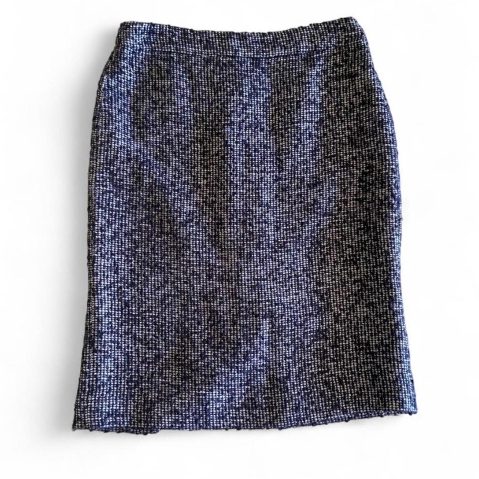 J.Crew J. Crew Luxury Black Gray Wool/Silk Womens Skirt Size 2 Size 26" / US 2 / IT 38 - 1 Thumbnail
