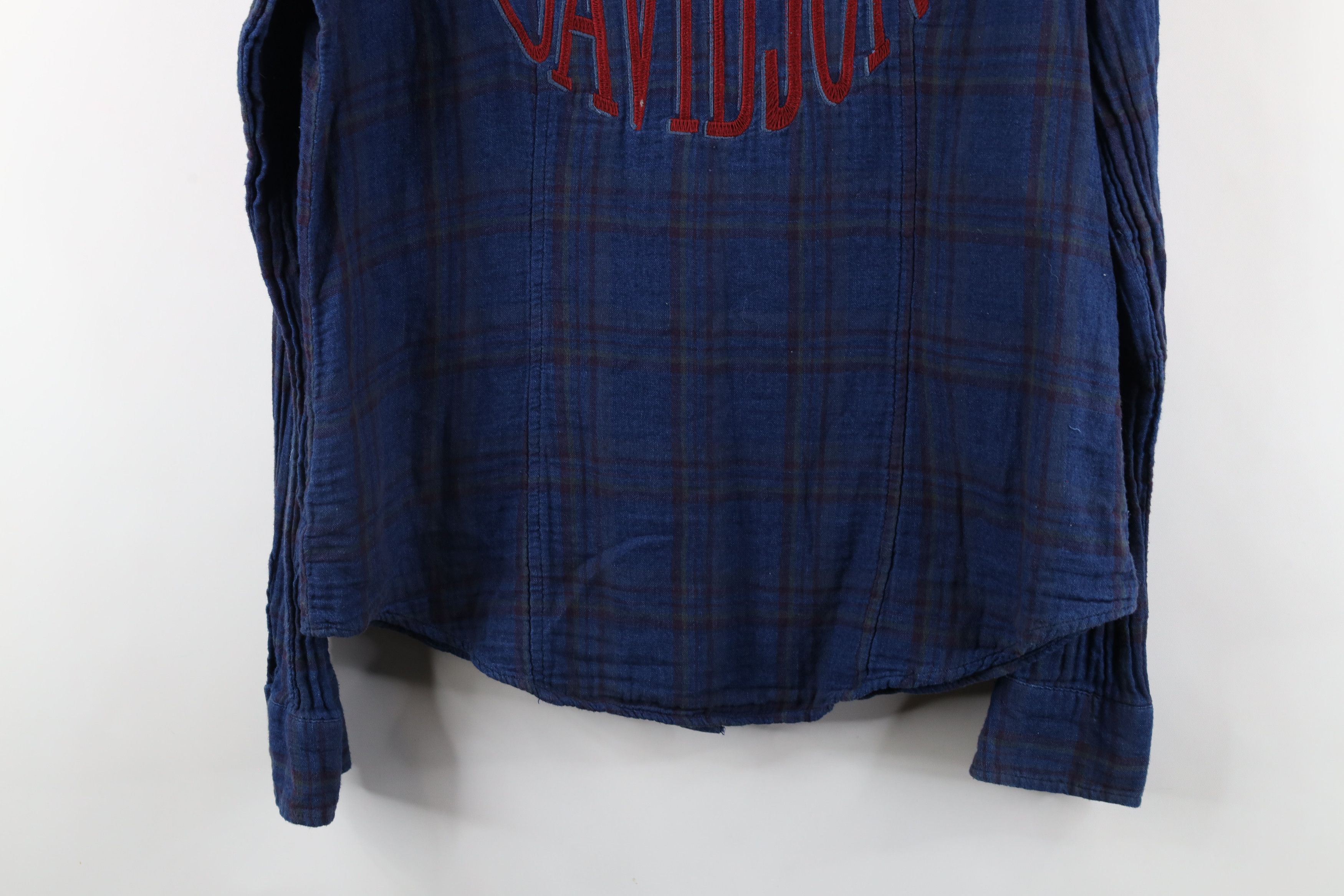Harley Davidson × Vintage Vintage Harley Davidson Western Flannel Button Shirt Plaid Size L / US 10 / IT 46 - 13 Thumbnail