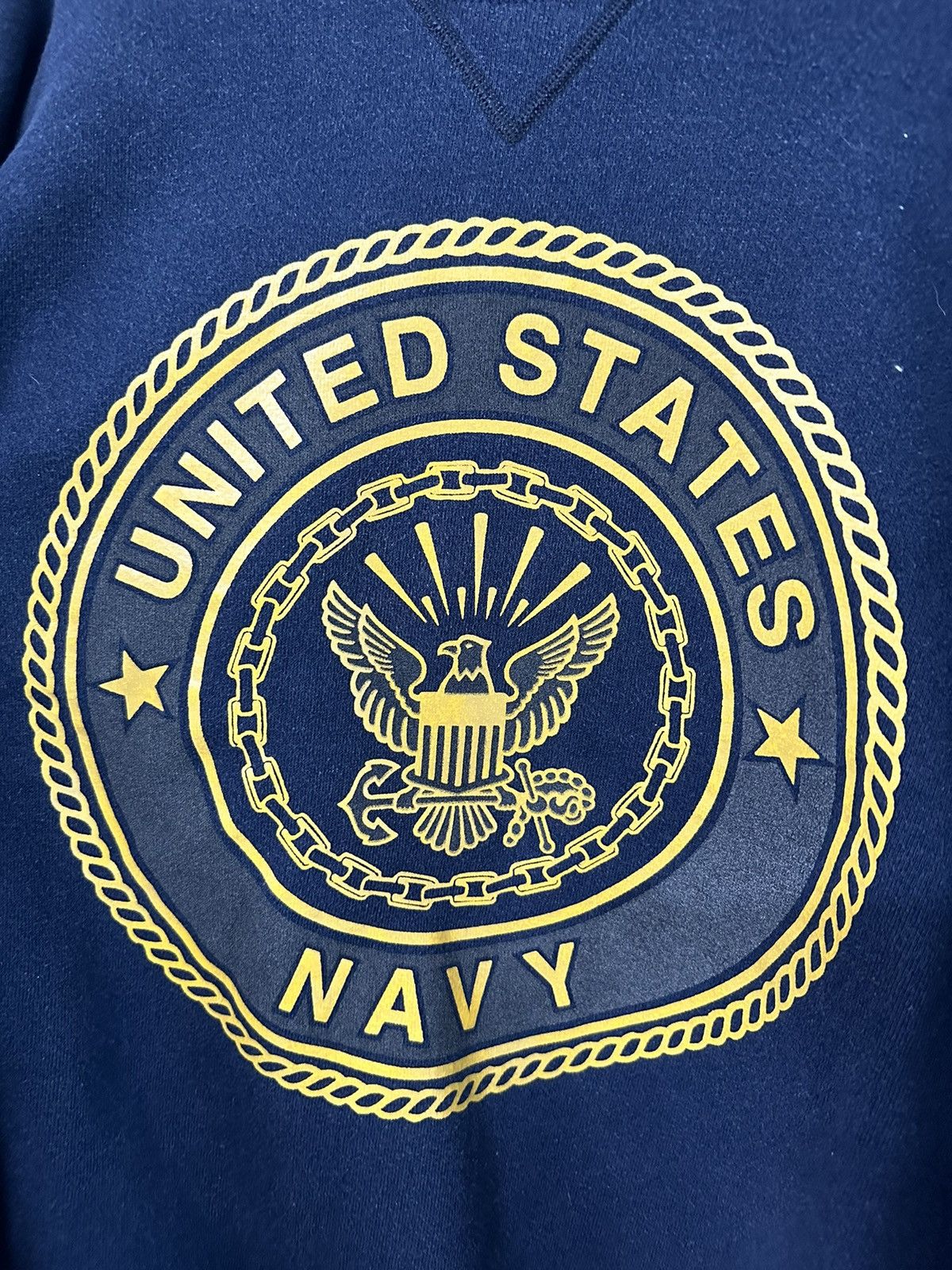 Vintage Vintage 90s Double Sided US Navy Crewneck Sweatshirt Size L Size US L / EU 52-54 / 3 - 2 Thumbnail